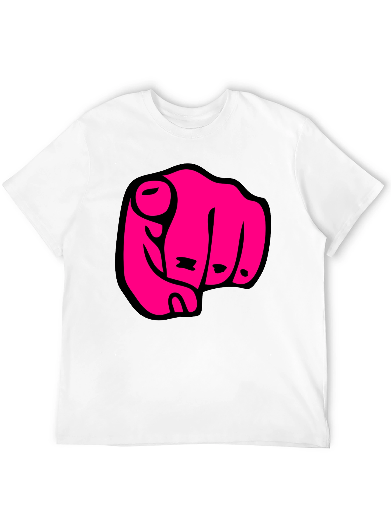 Black Novelty Pointing Finger Graphic Tee - Black view 12