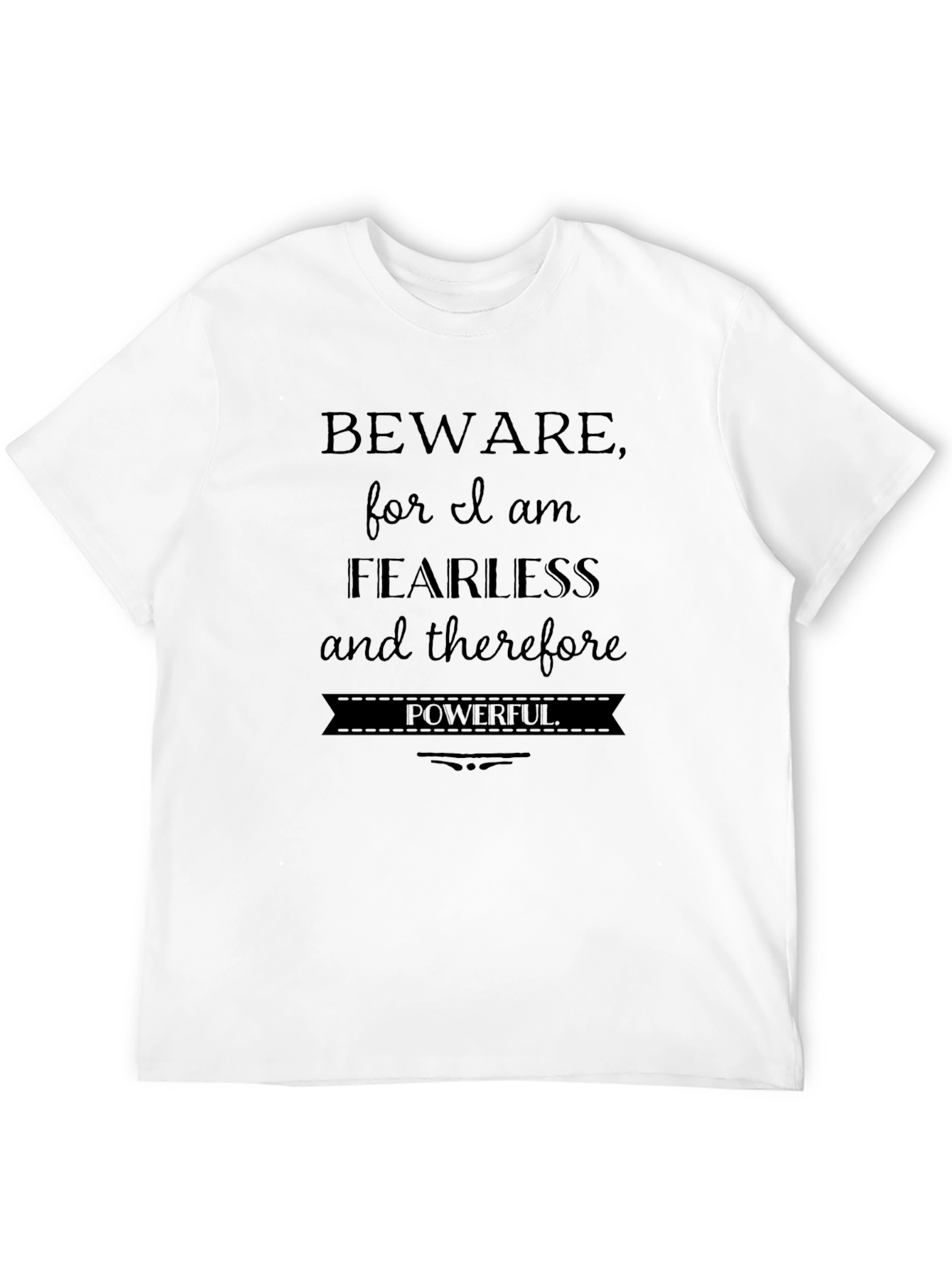 Black Fearless & Powerful Graphic Tee - Black view 12