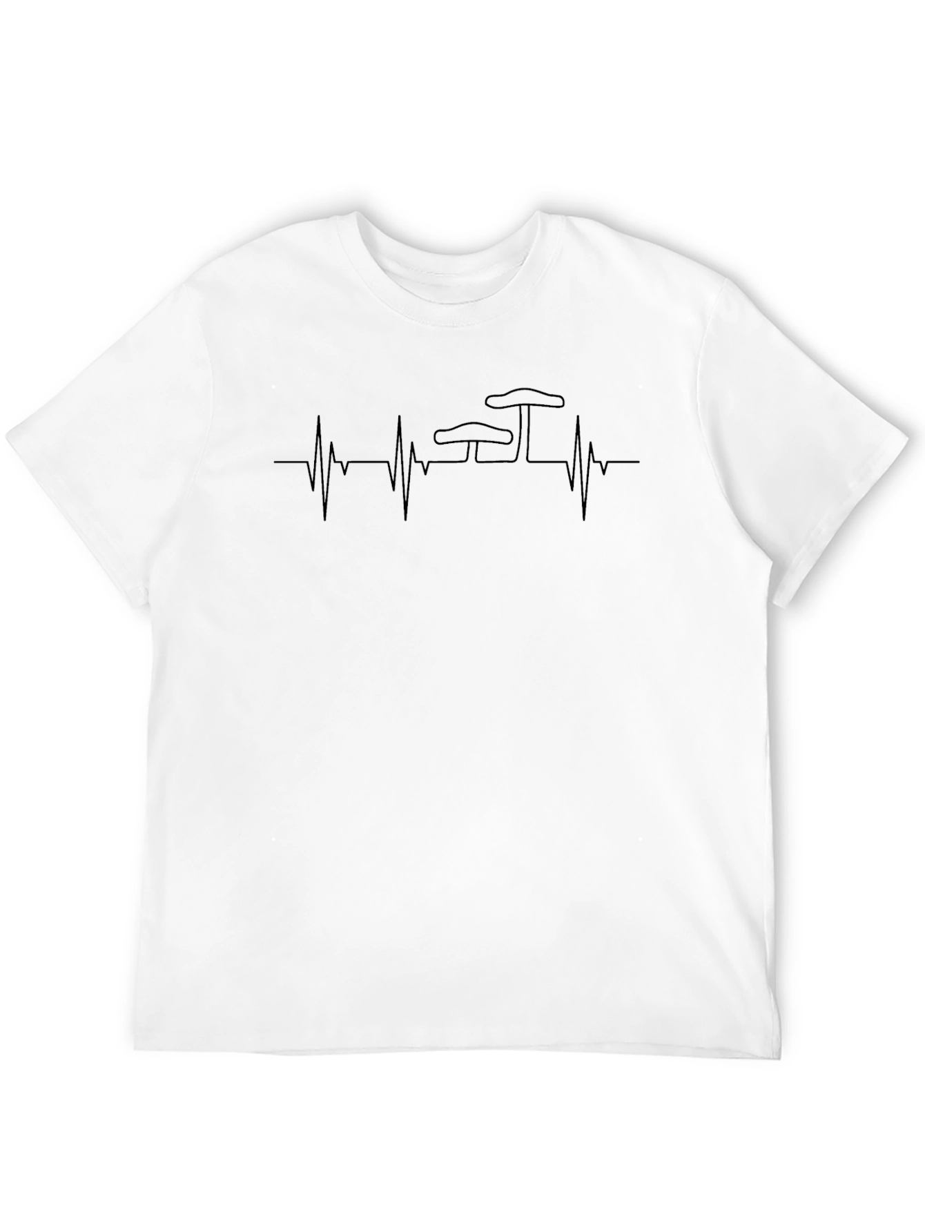 Black Mushroom Heartbeat T-Shirt view 12
