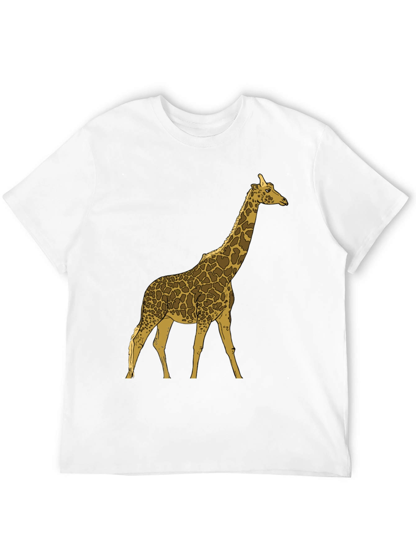 Black Giraffe Graphic Print Black Crew Neck T-Shirt view 12