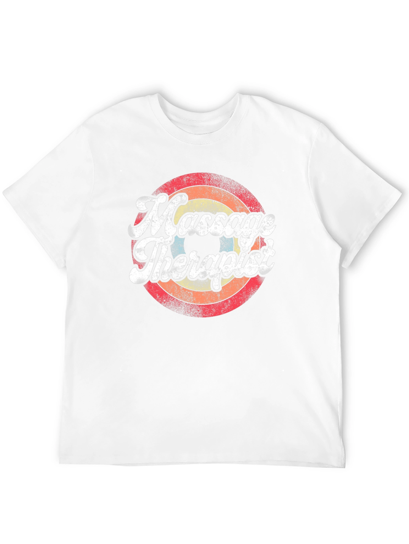 Black Massage Therapist Vintage Style Graphic T-Shirt view 12