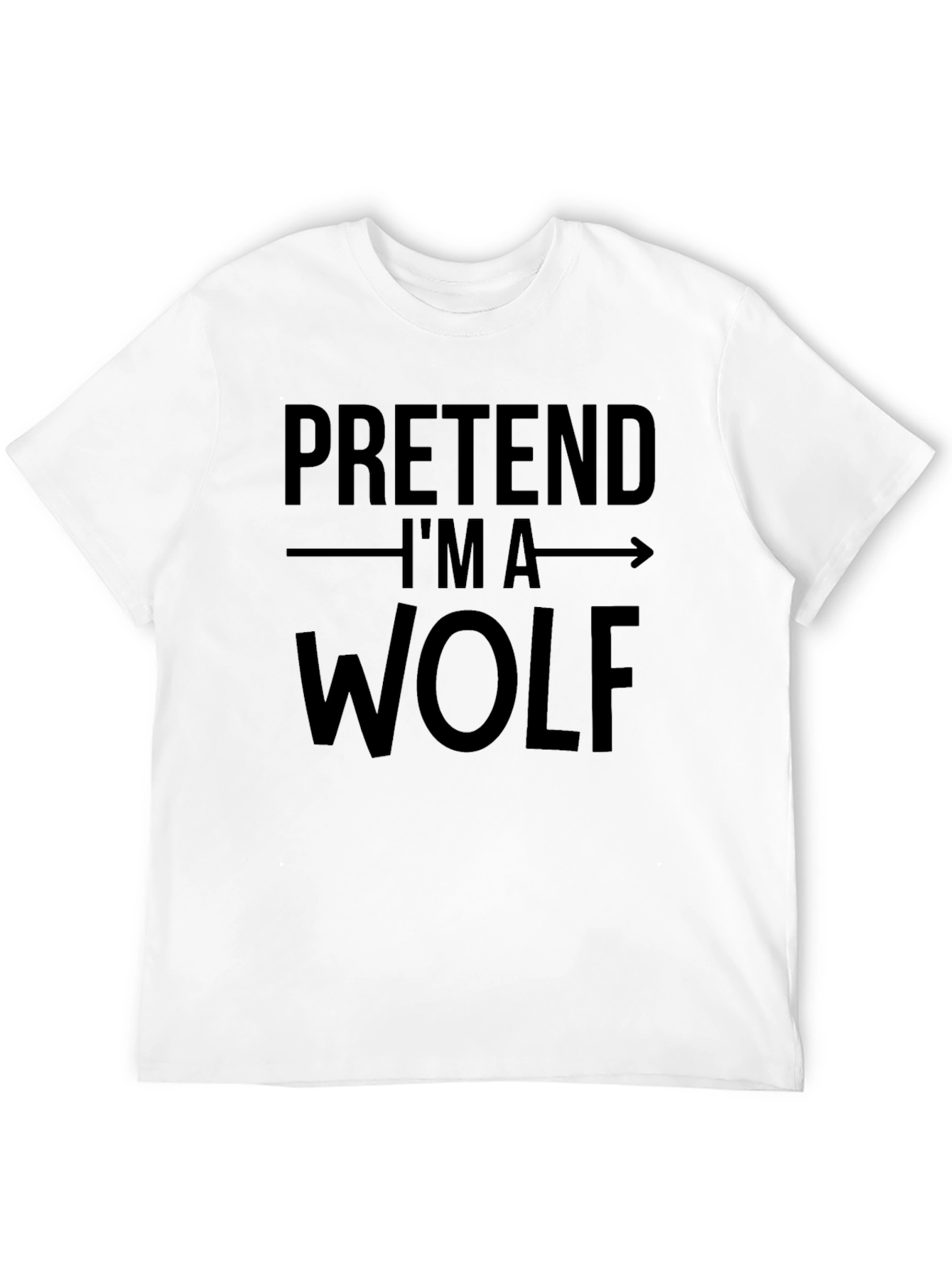 Black Pretend I'm a Wolf Graphic Tee - Costume Party Shirt view 12