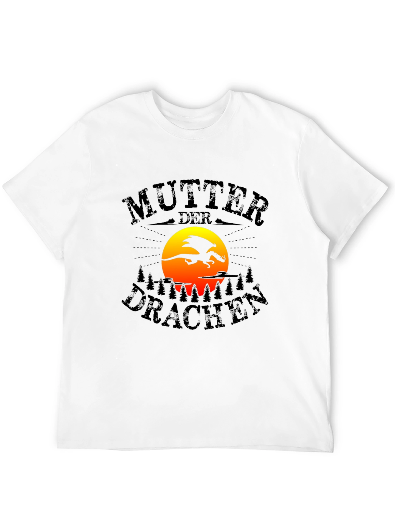 Black Mother of Dragons Graphic Tee - Black Cotton T-Shirt view 12