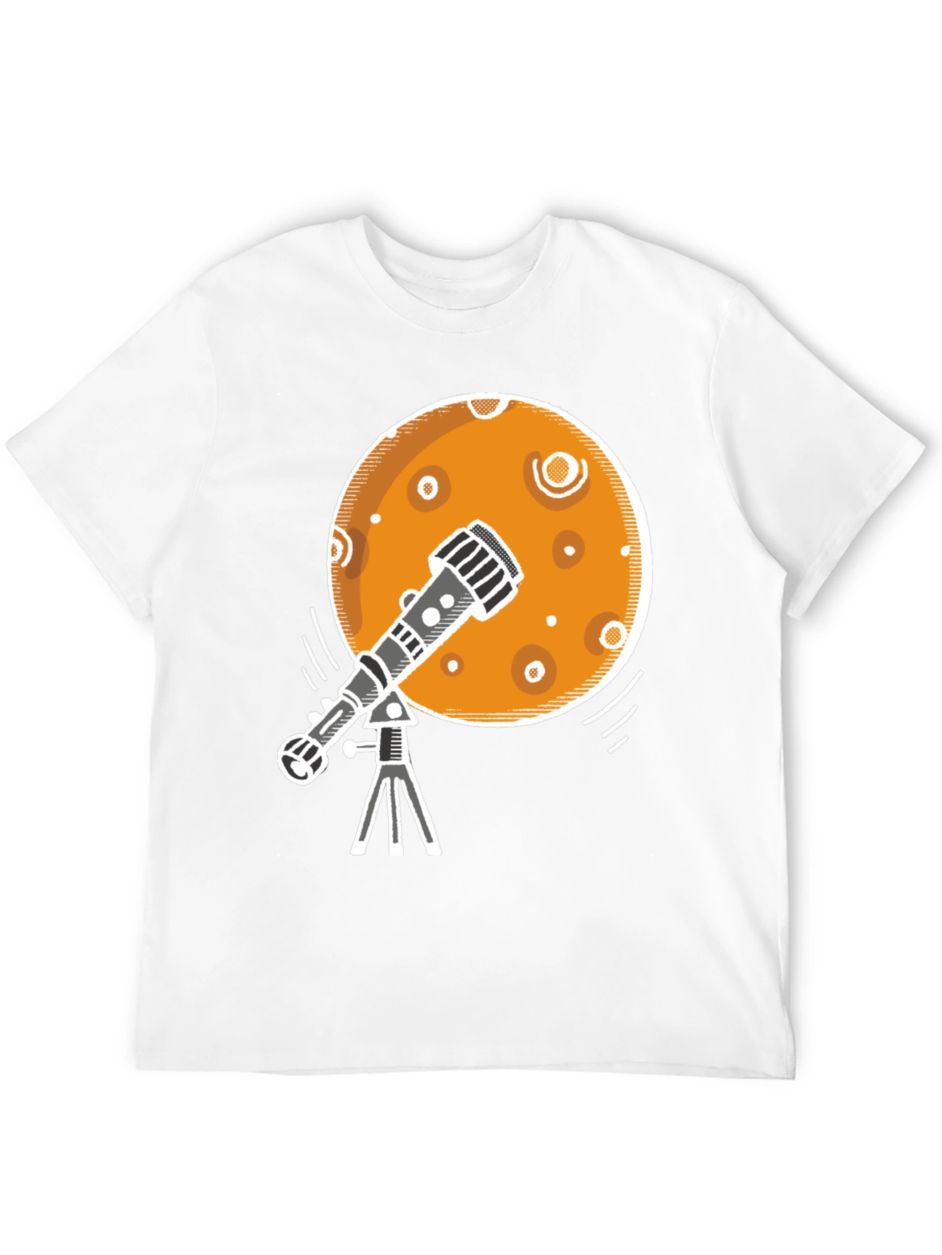 Telescope Moon Graphic Tee - Space Exploration T-Shirt - 12