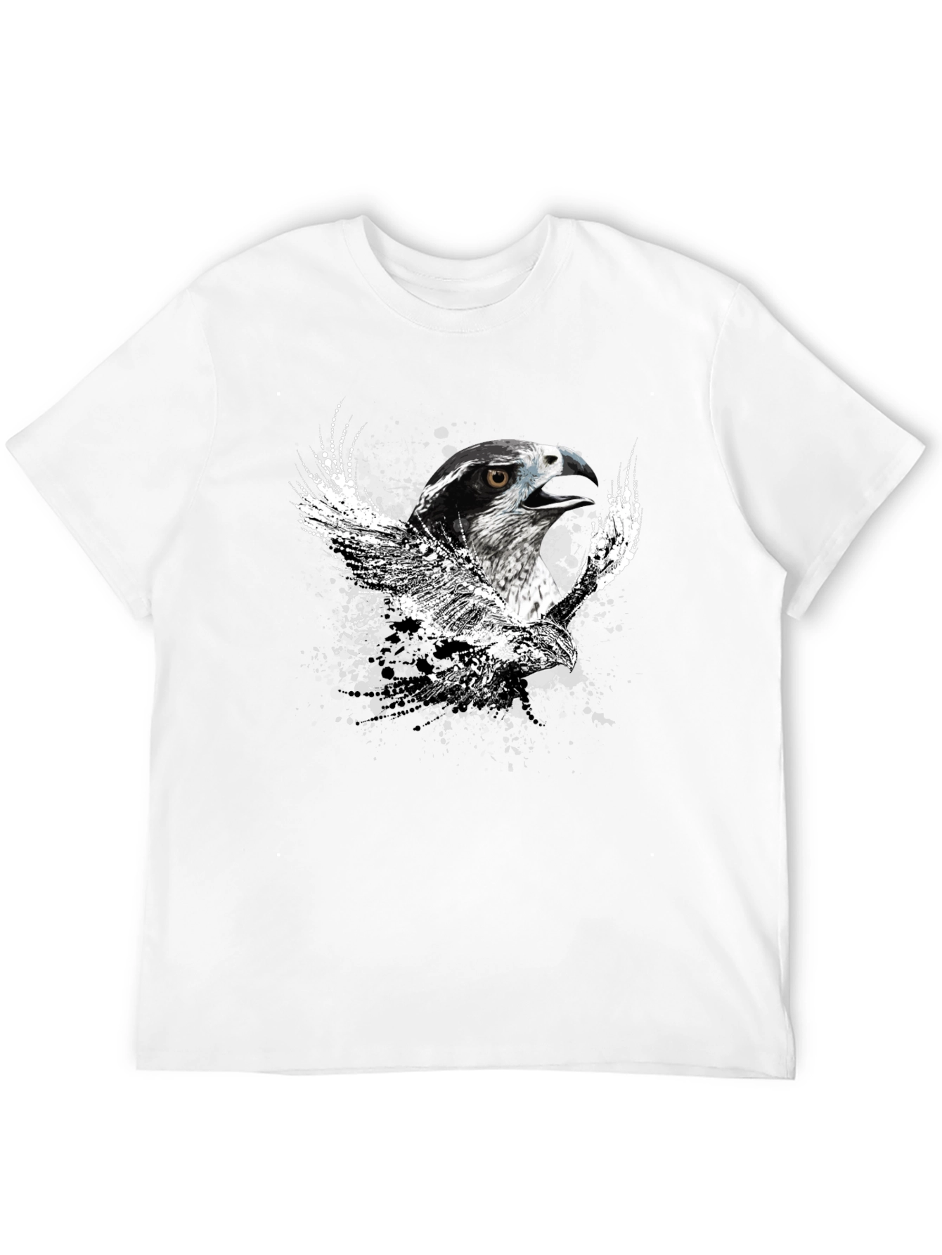 Black Black T-Shirt with Eagle Graphic view 12