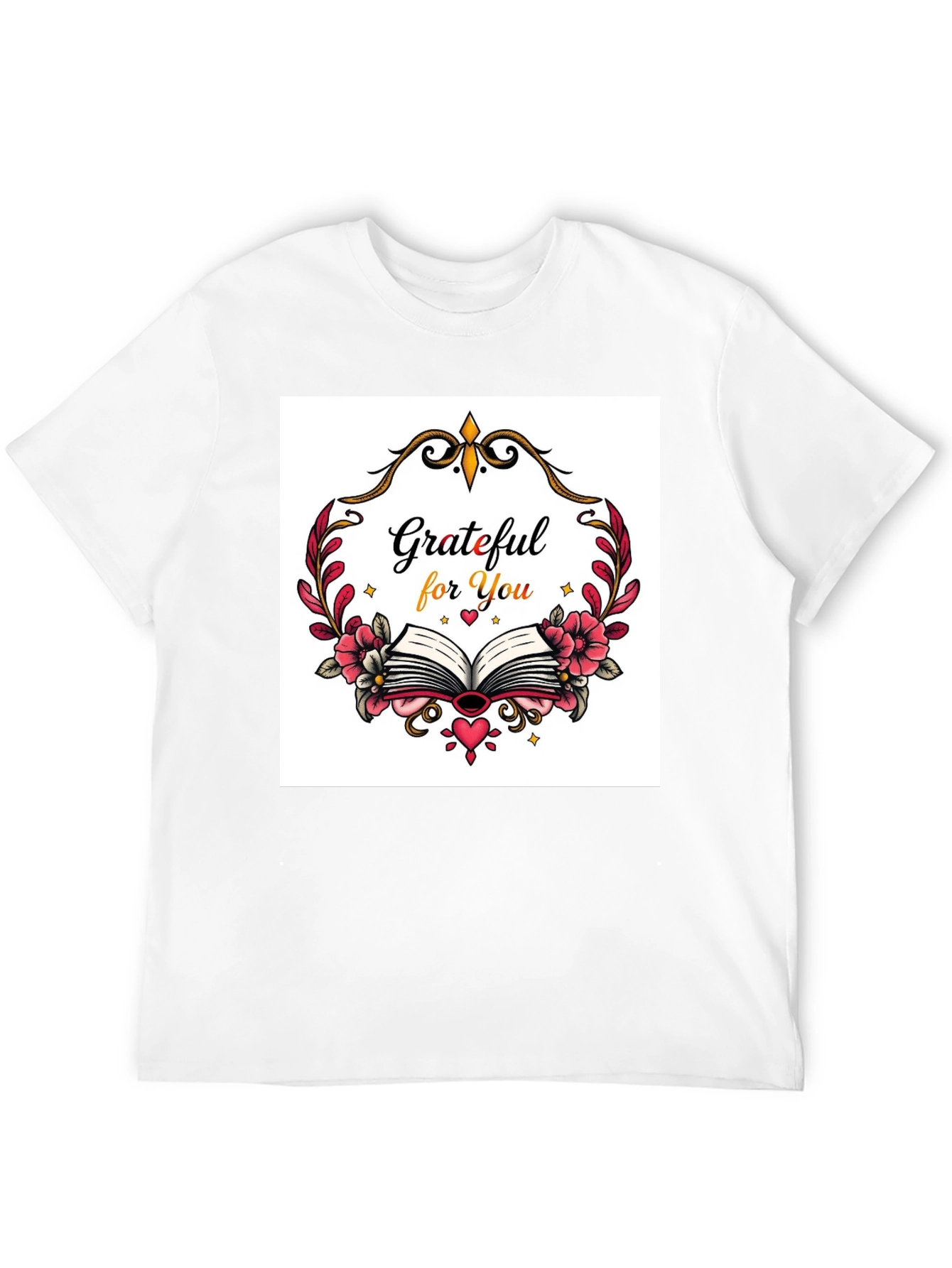 Black Grateful For You Graphic T-Shirt view 12