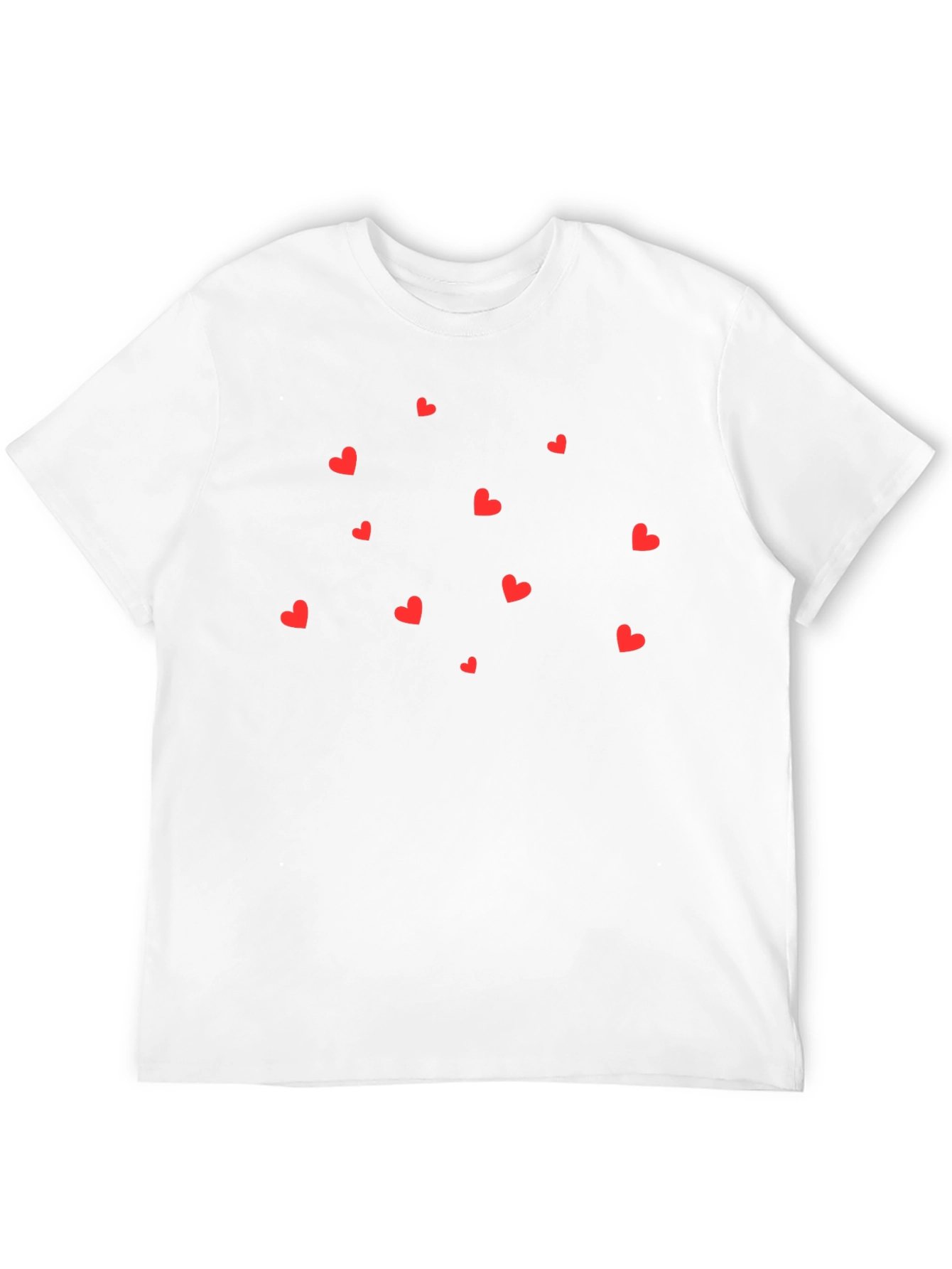 Black Black T-Shirt with Red Hearts view 12