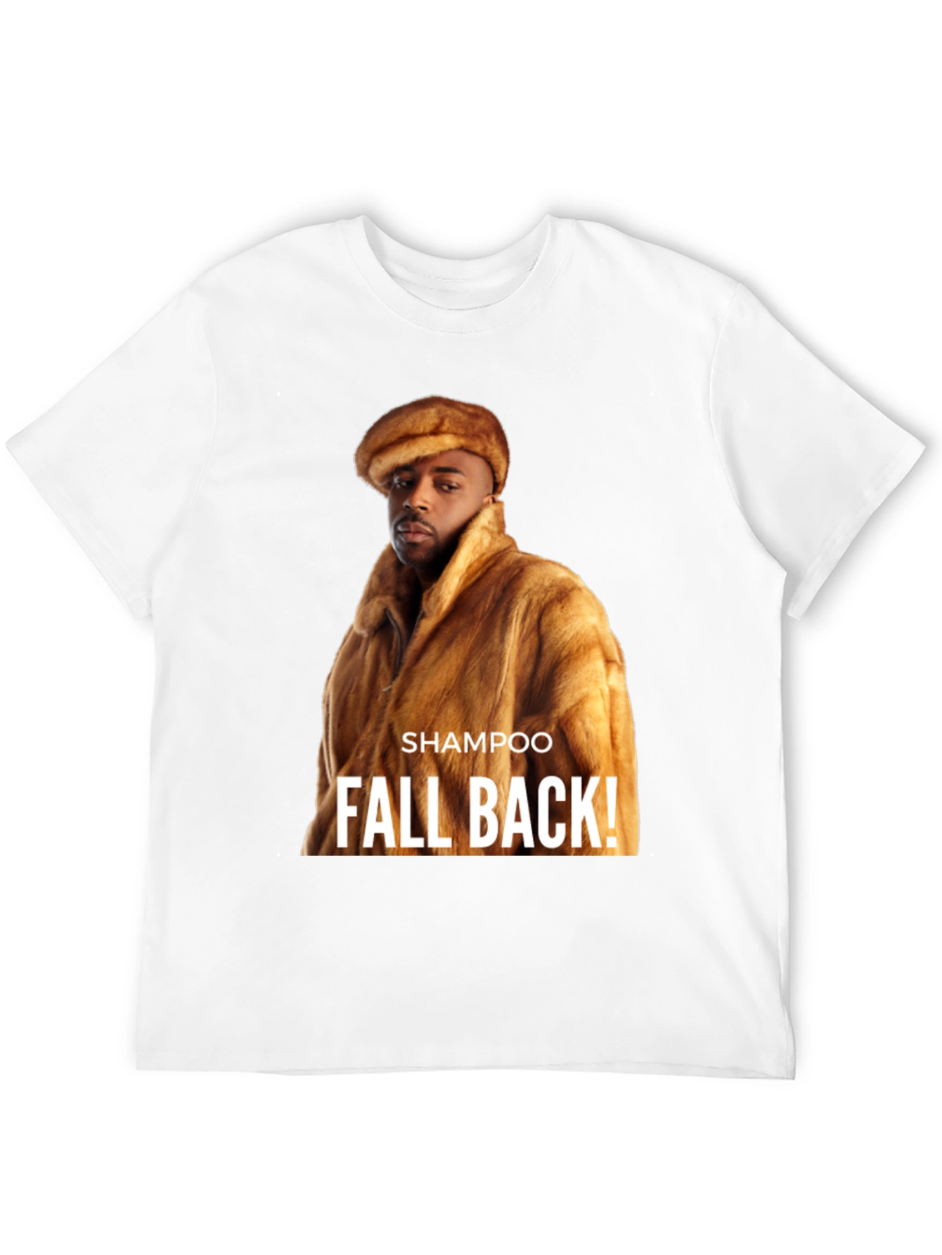 Black "Shampoo Fall Back!" Graphic T-Shirt view 12