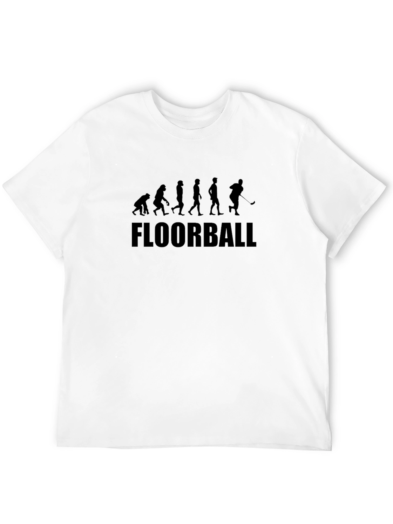 Black Evolution of Floorball Black T-Shirt view 12