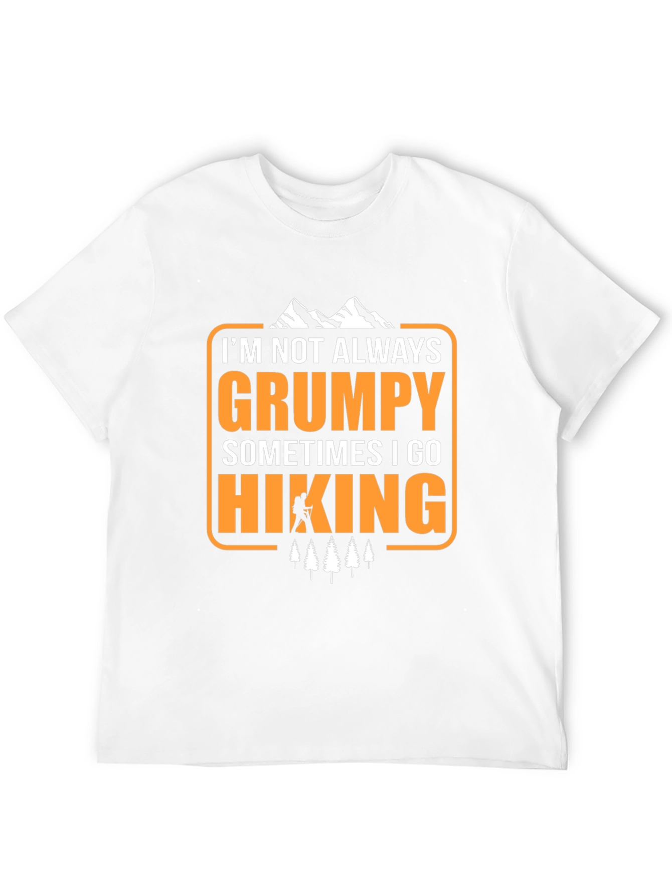 Black Grumpy Hiking T-Shirt - Funny Outdoor Adventure Tee view 12