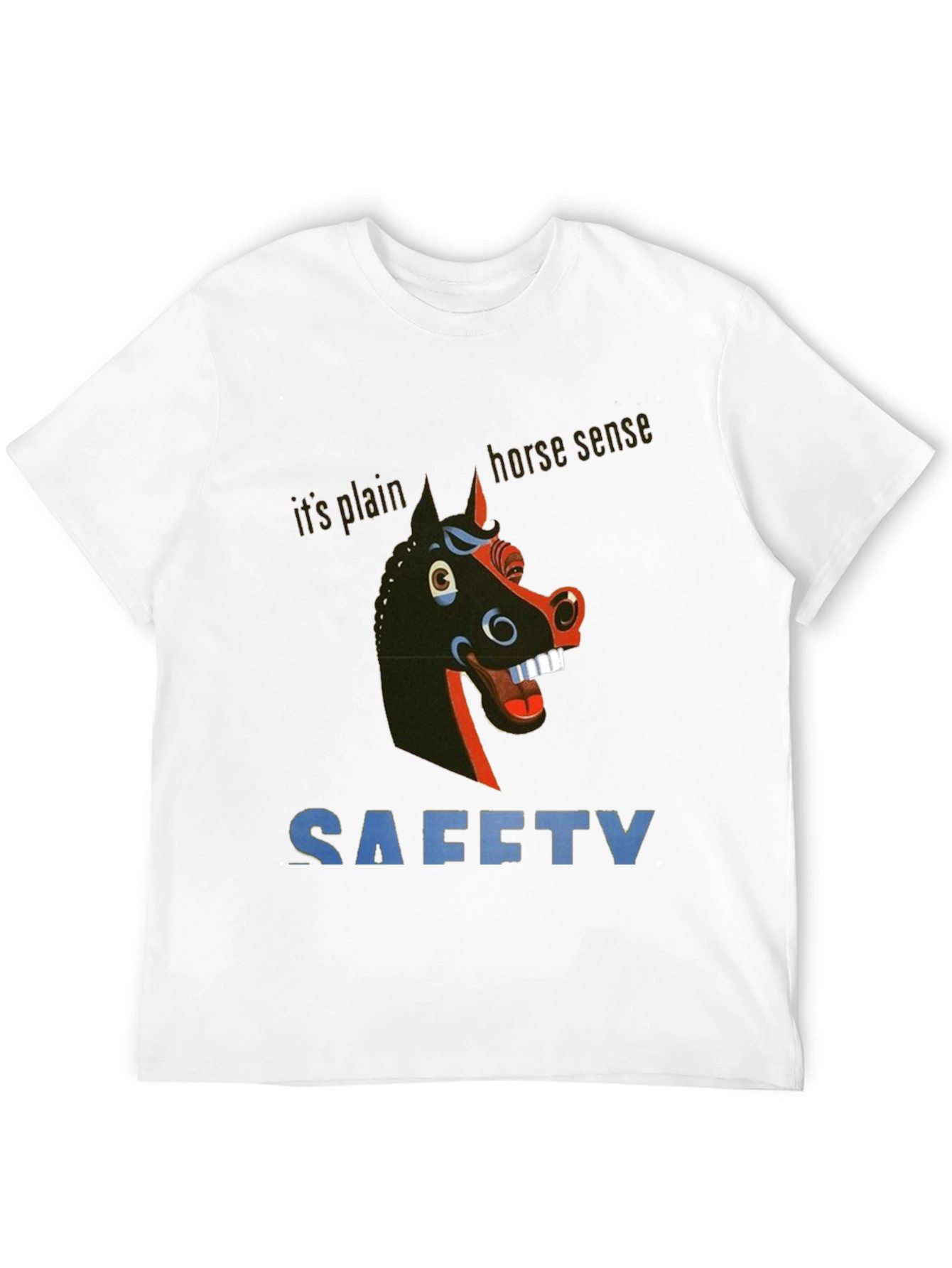 Black Horse Sense Safety Graphic Tee - Quirky & Unique! view 12
