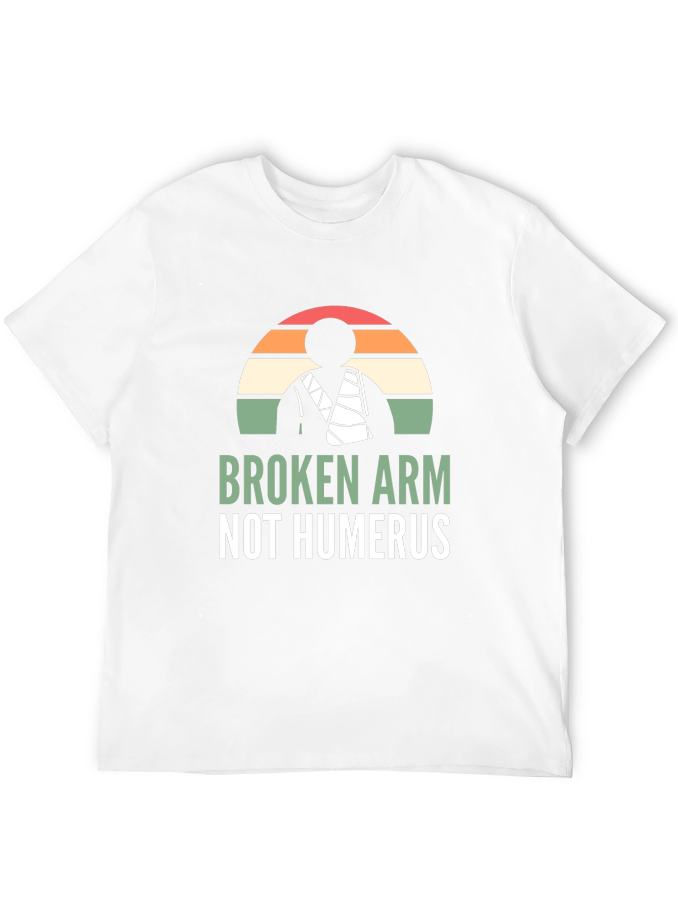Black Broken Arm Not Humerus Graphic Tee view 12