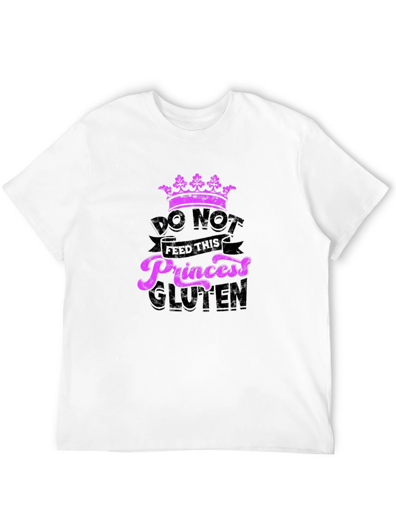 Black Do Not Feed This Princess Gluten T-Shirt view 12
