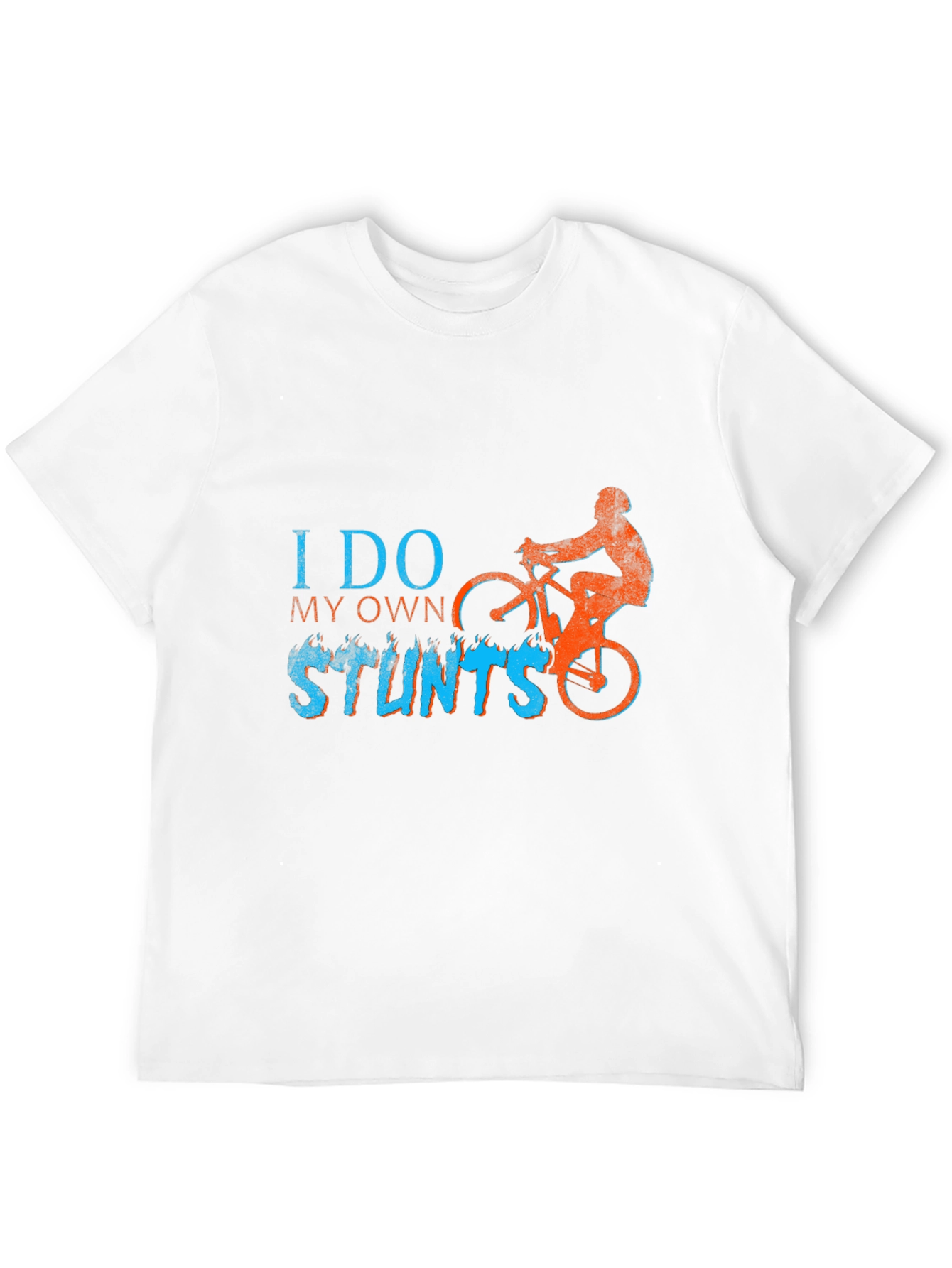 Black I Do My Own Stunts T-Shirt - Biker Design view 12