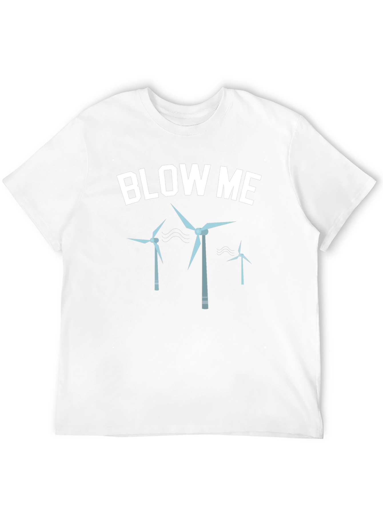 Black Blow Me Wind Turbines Graphic Tee - Black view 12