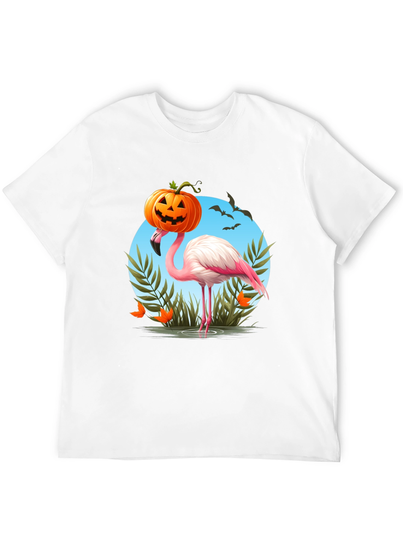 Black Halloween Flamingo Graphic Tee view 12