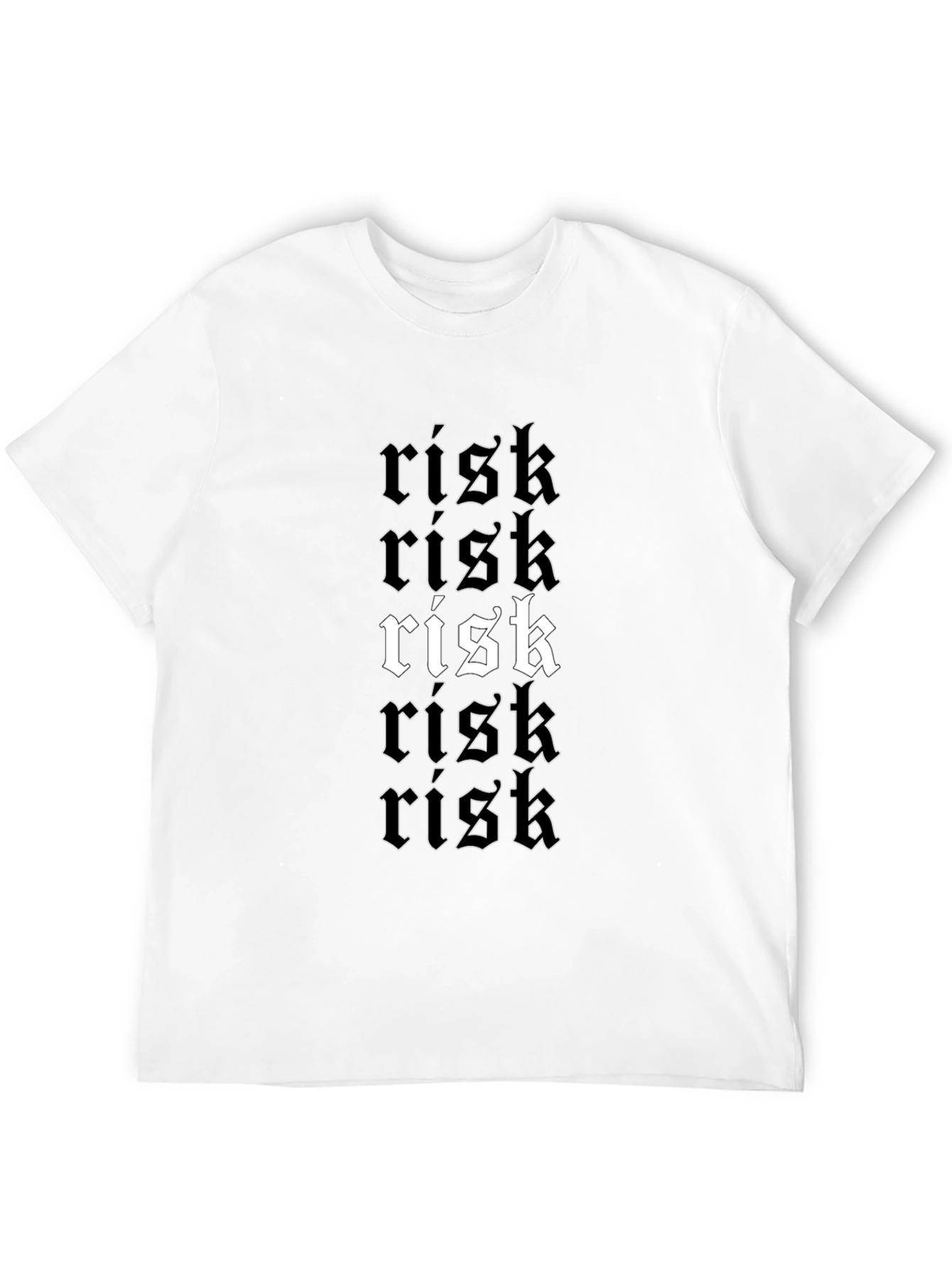 Black Risk Graphic Tee - Black Short Sleeve Crew Neck view 12