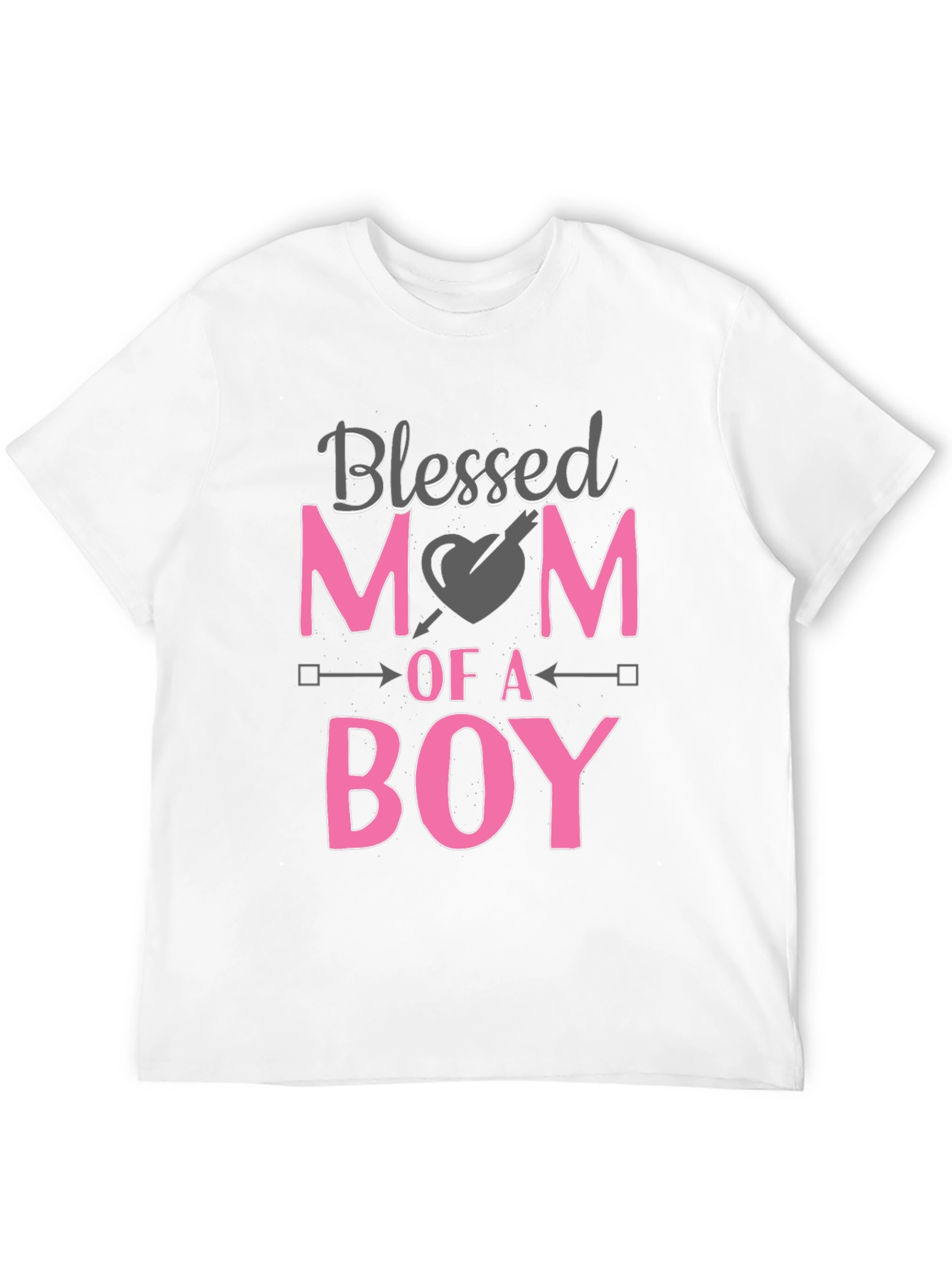 Black Blessed Mom of a Boy Black T-Shirt view 12