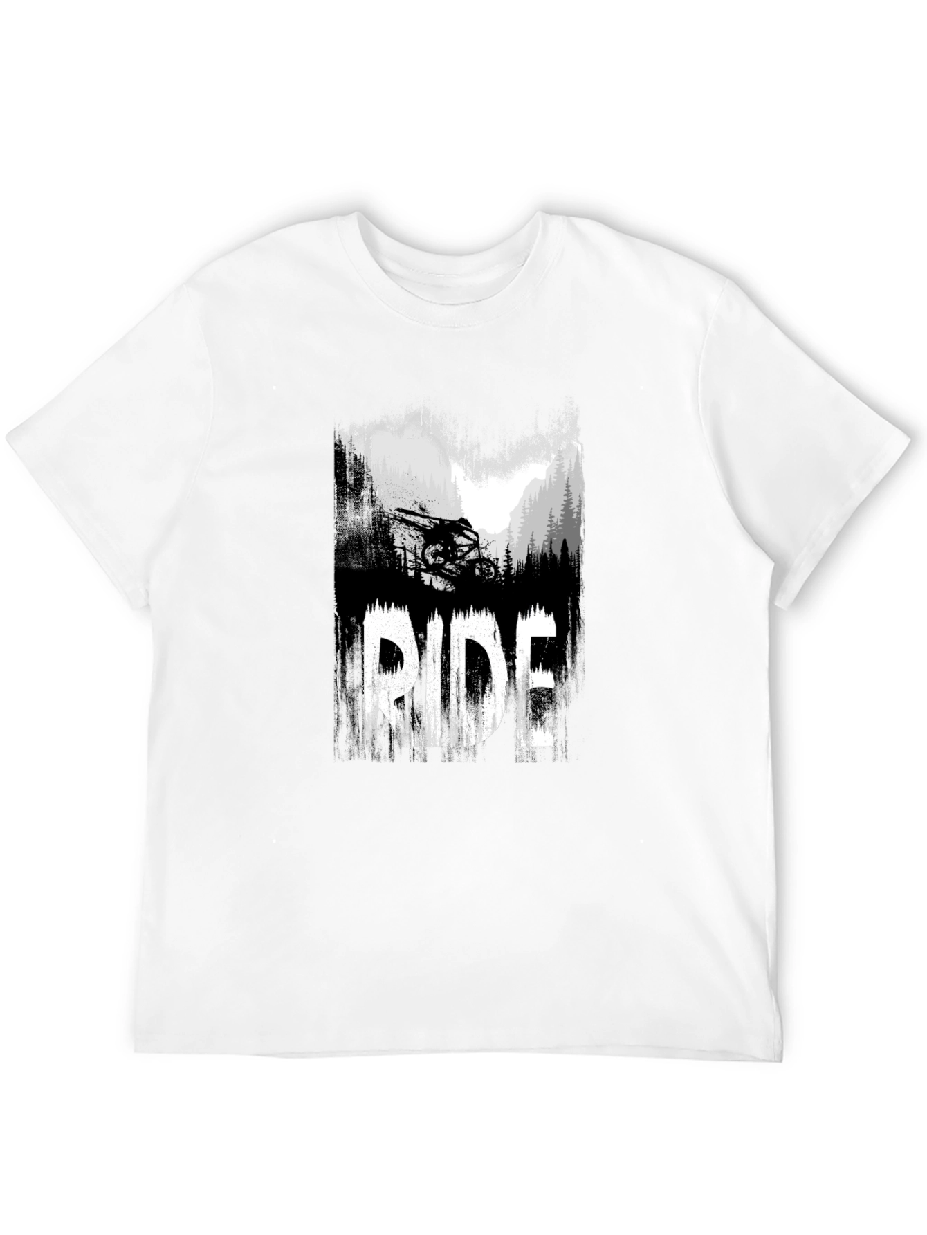 Black Ride Mountain Bike Graphic T-Shirt view 12