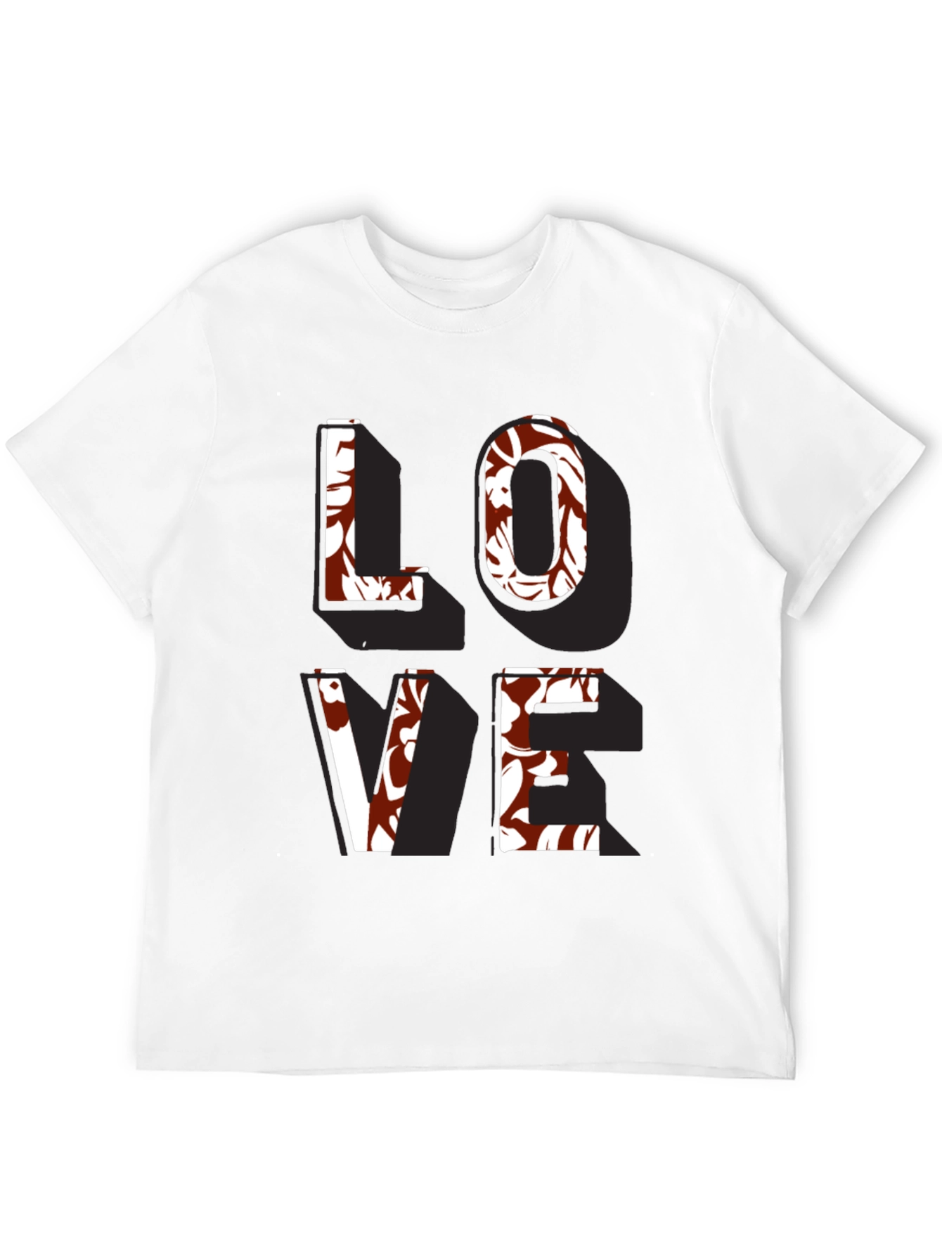Black Floral Love T-Shirt - Stylish Graphic Tee view 12