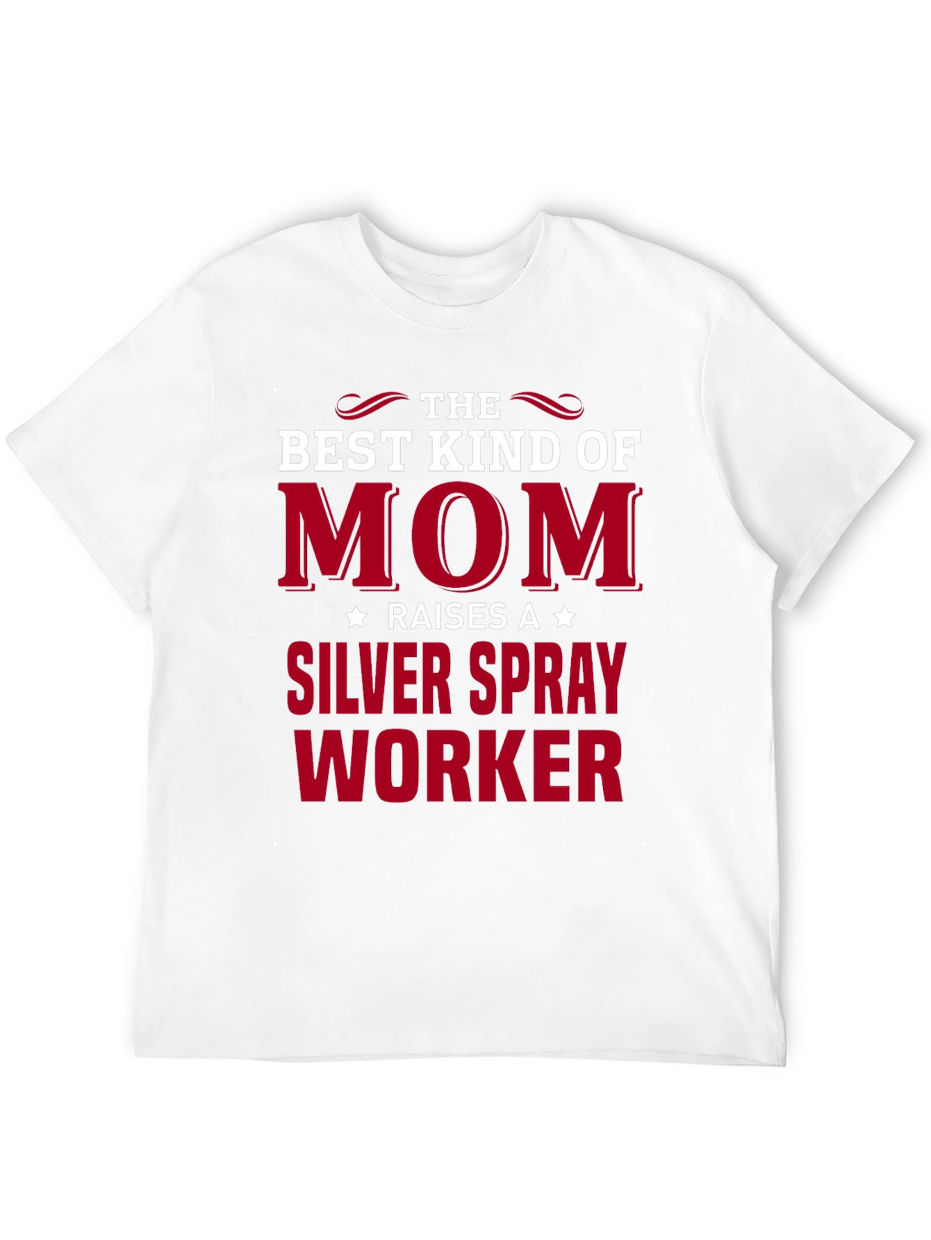 Black Best Kind of Mom - Silver Spray Worker T-Shirt view 12