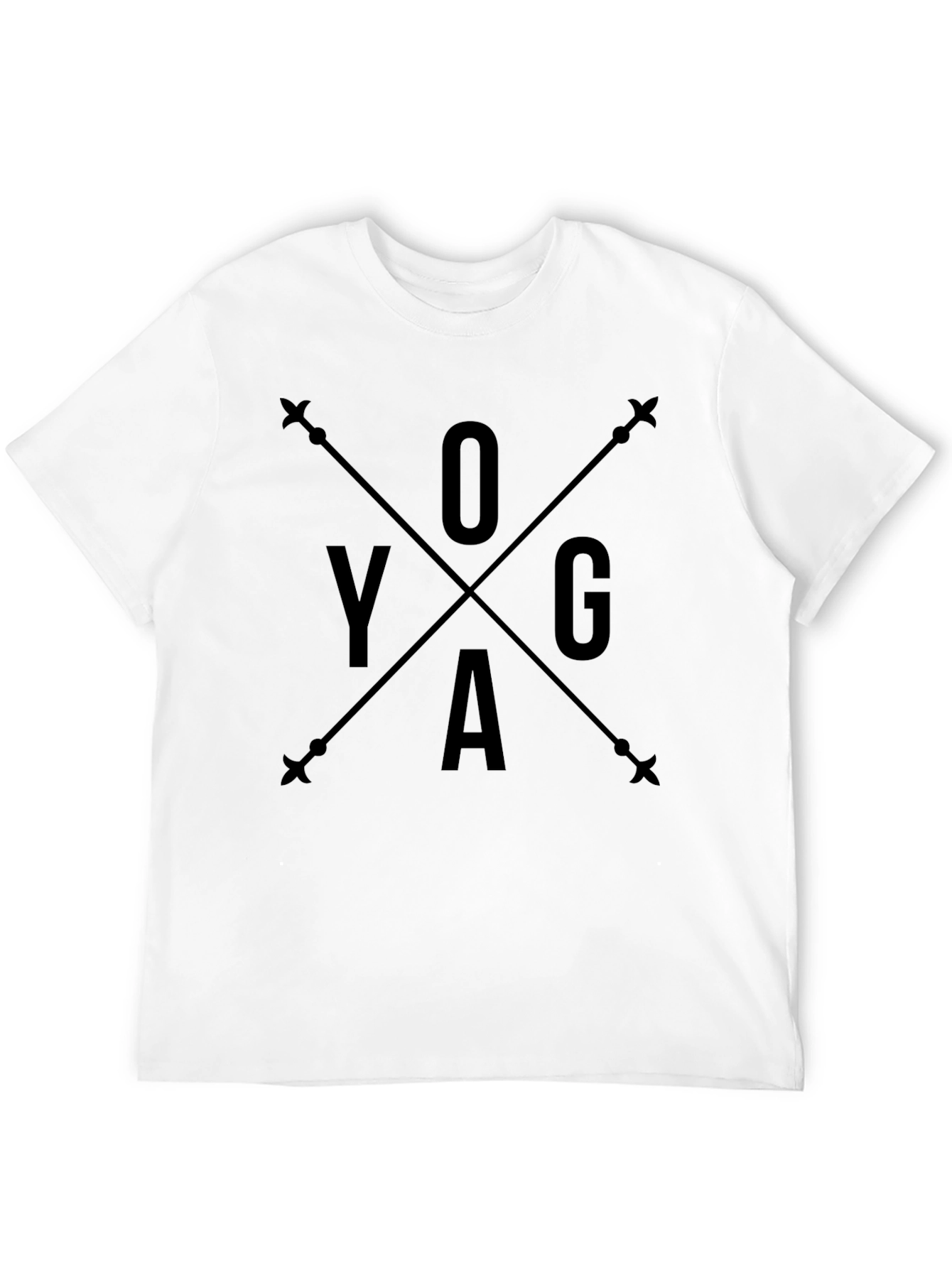 Black Yoga Arrow Black Graphic Tee view 12