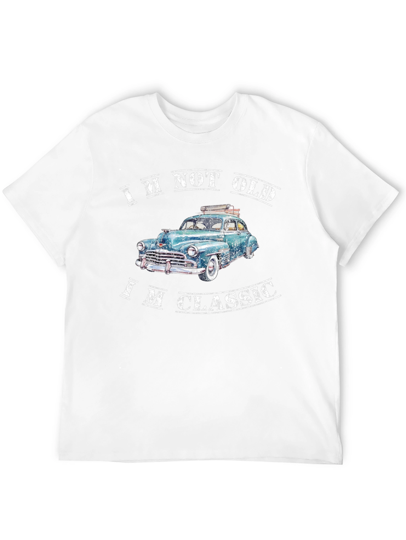 Black Classic Car Graphic Tee - I'm Not Old, I'm Classic T-Shirt view 12