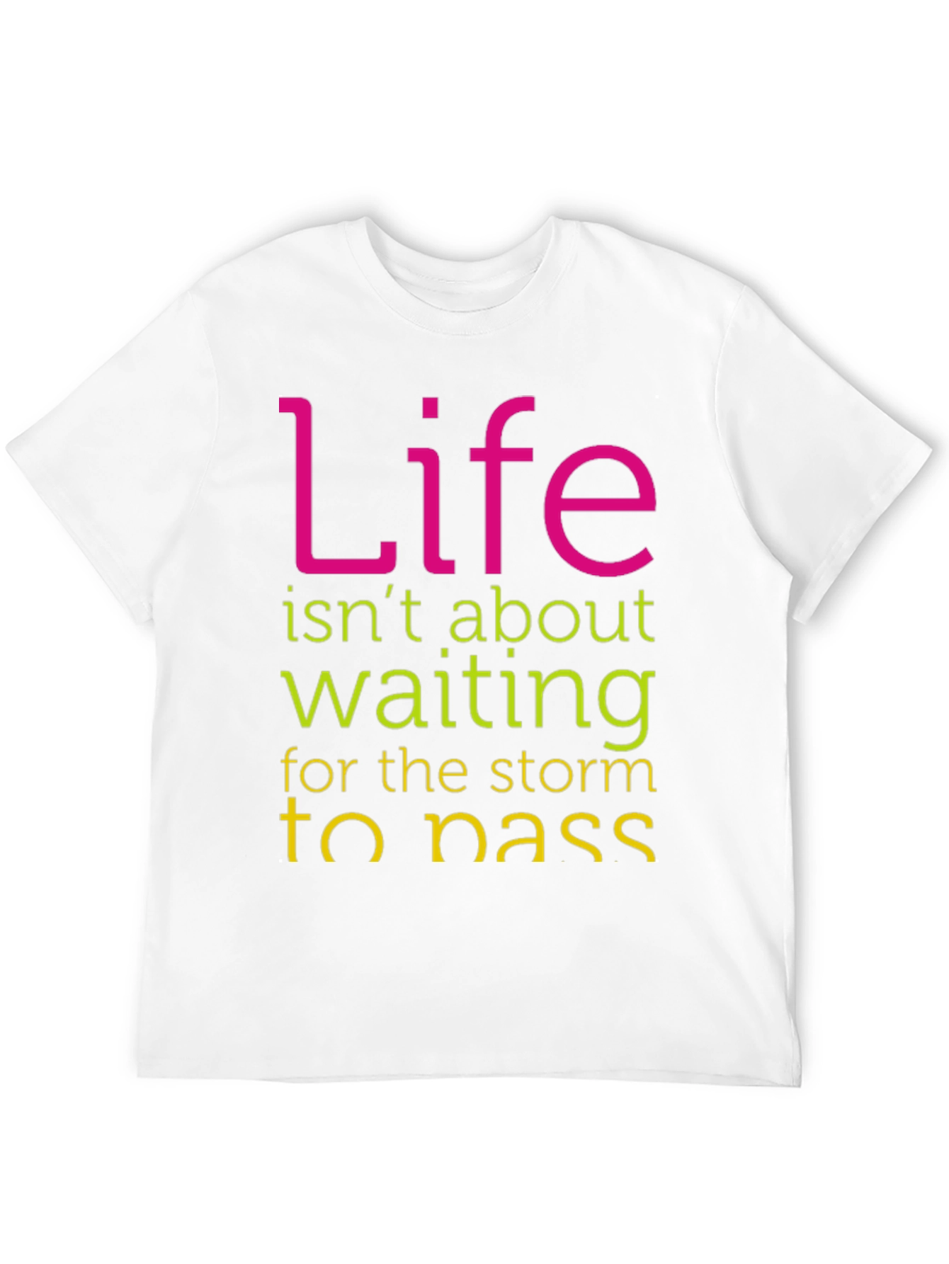 Black Inspirational Graphic T-Shirt - Life Isn't About Waiting view 12
