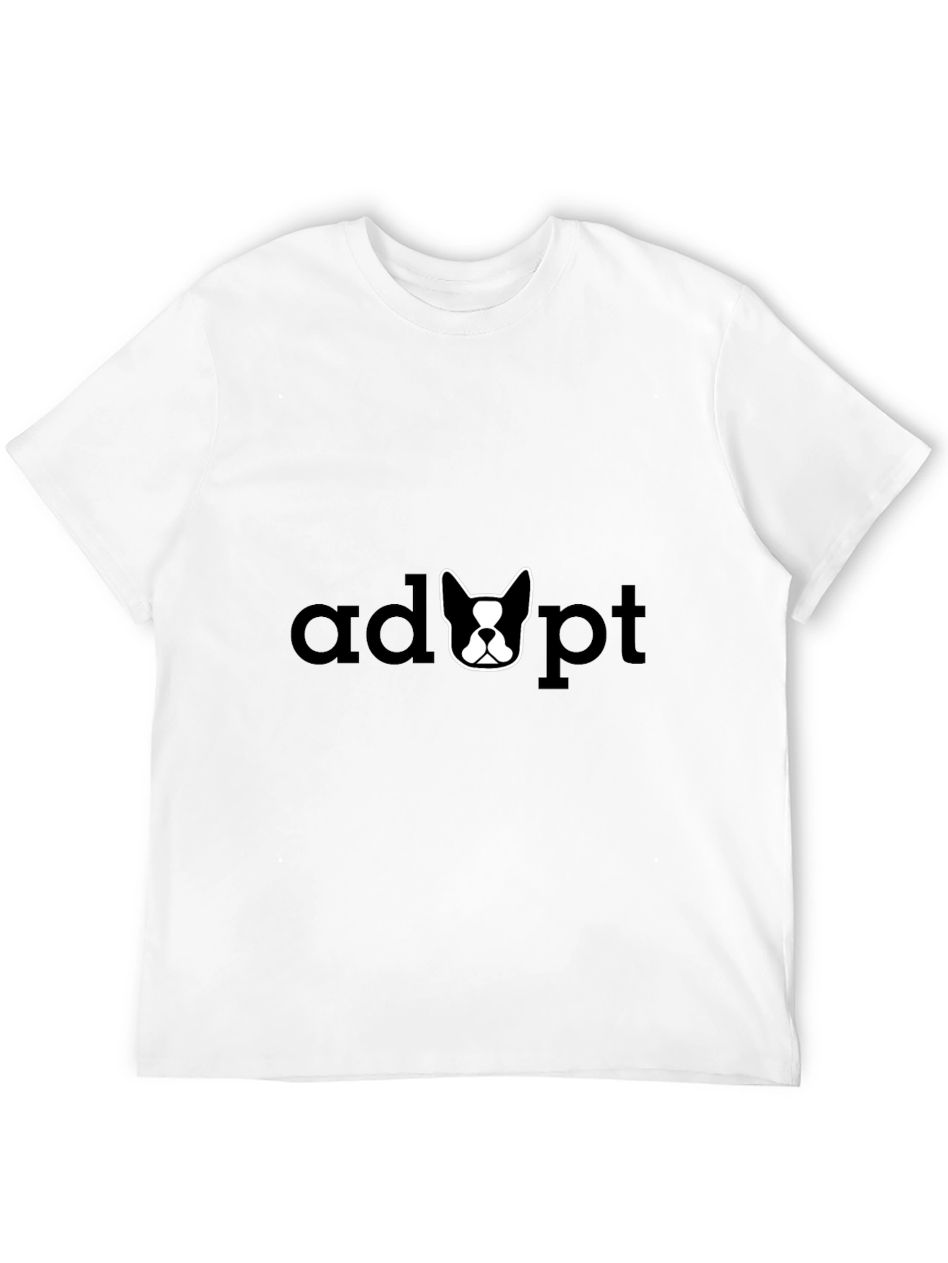 Black Adopt a Dog T-Shirt - Black Graphic Tee view 12