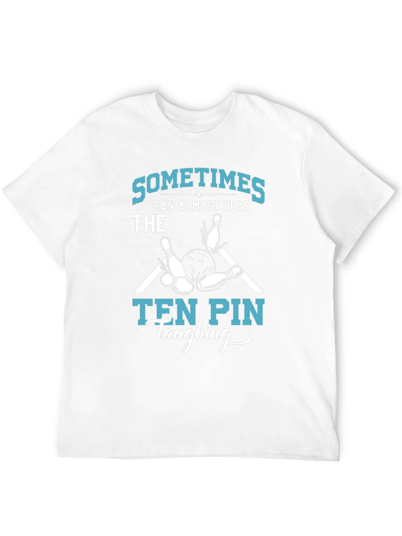 Black Funny Bowling T-Shirt - Ten Pin Laughing view 12