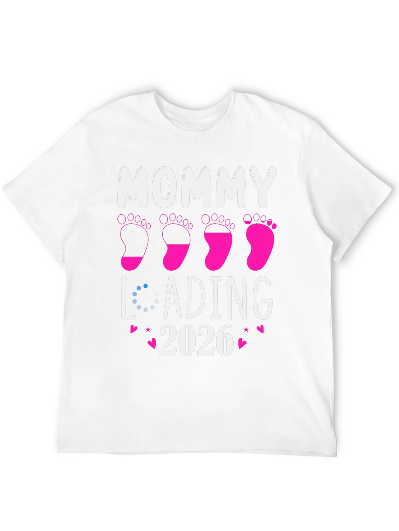 Mommy Loading 2026 Pregnancy Announcement T-Shirt - 12