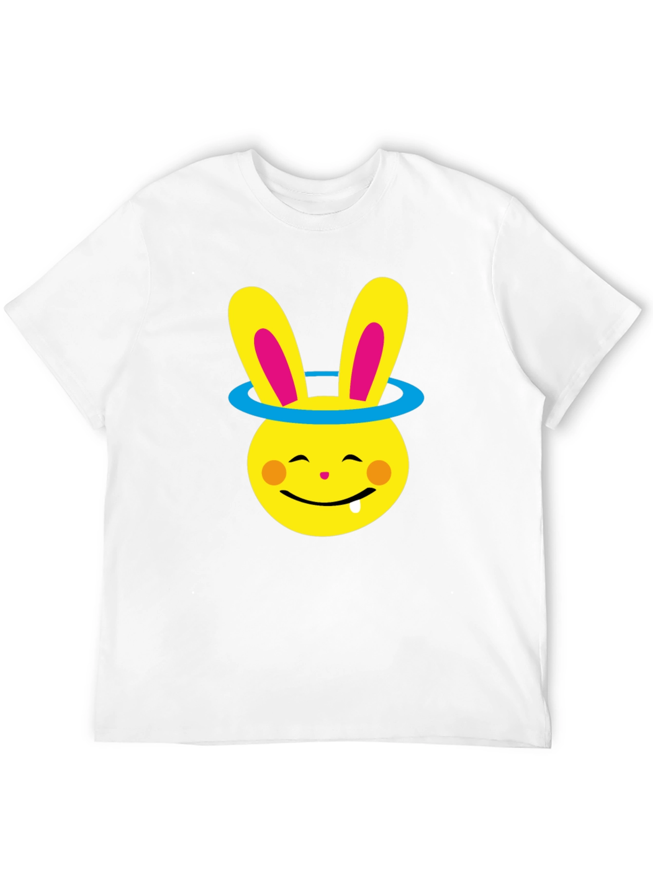 Black Funny Bunny Halo Graphic Tee - Soft Cotton Blend view 12