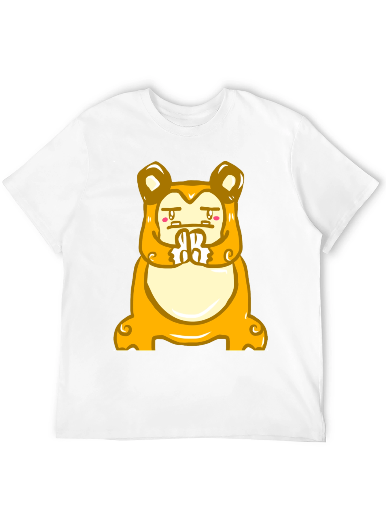 Black Funny Meditating Cartoon Character T-Shirt view 12
