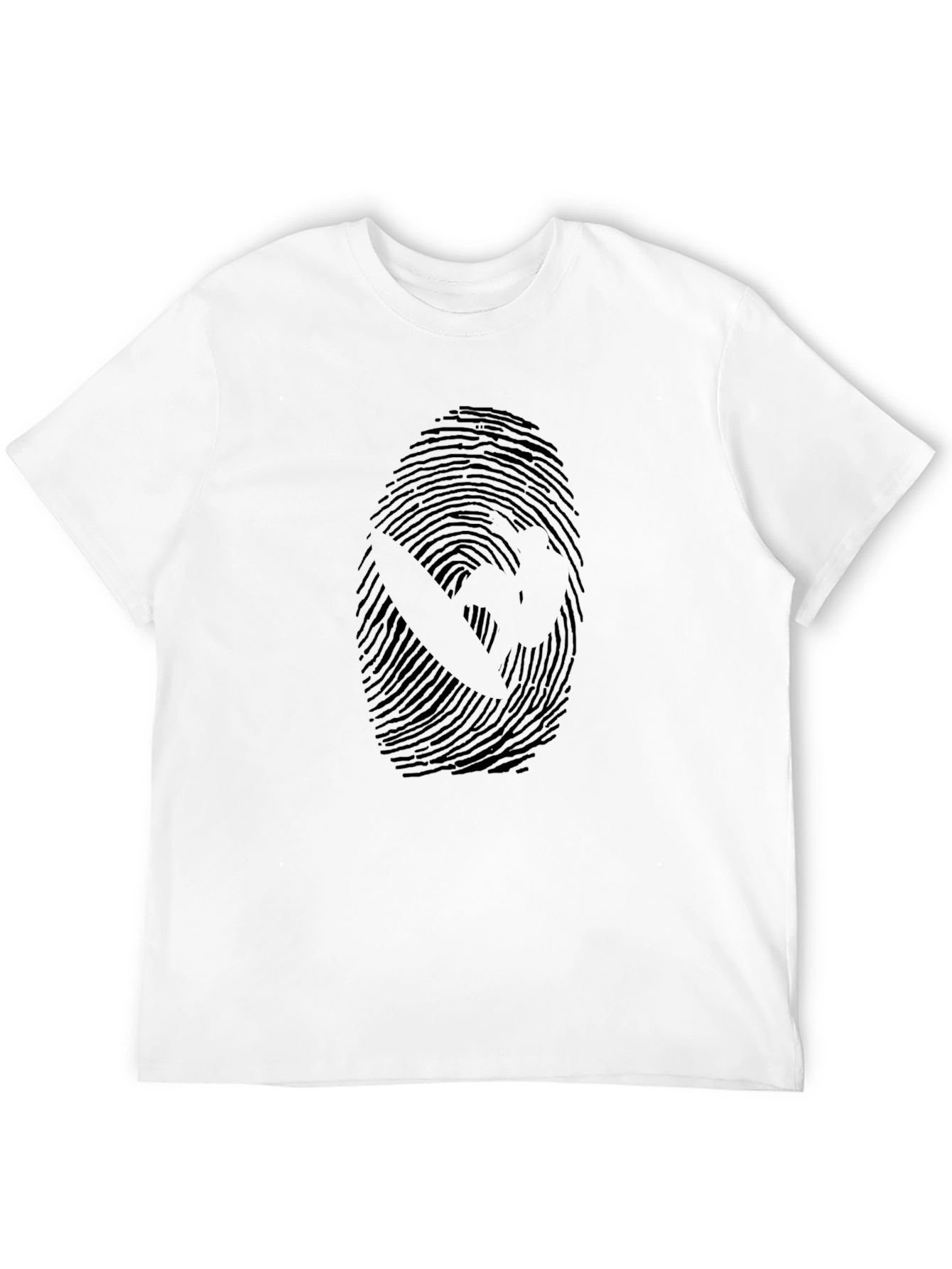 Black Graphic Fingerprint T-Shirt - Unique Design view 12