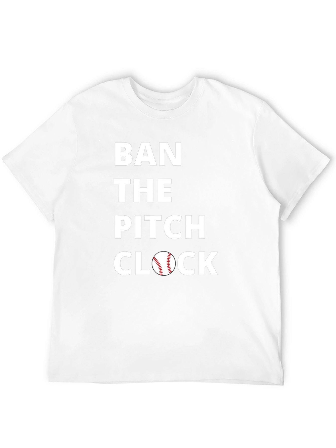 Black Ban the Pitch Clock Baseball Tee view 12