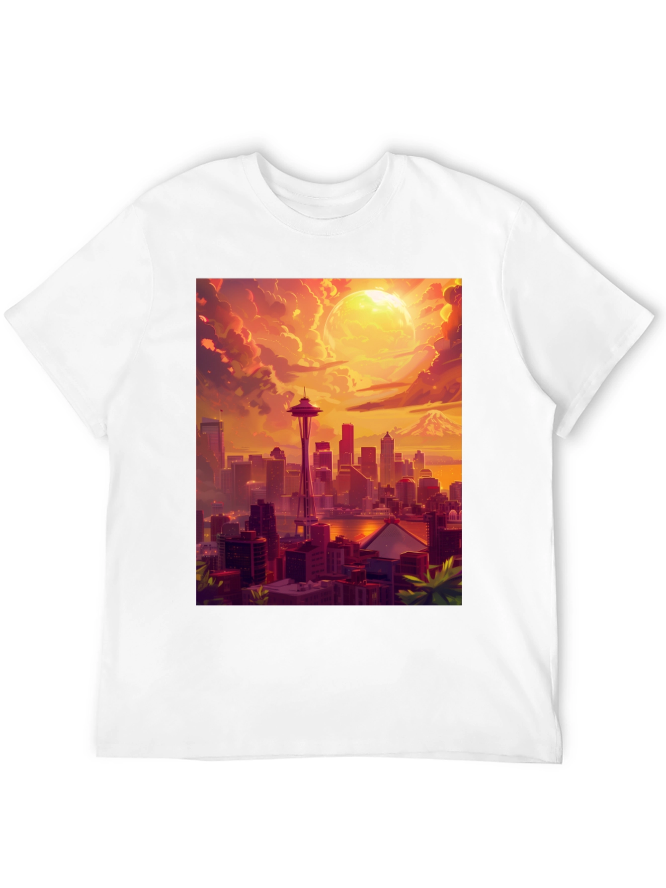 Black Seattle Skyline T-Shirt view 12