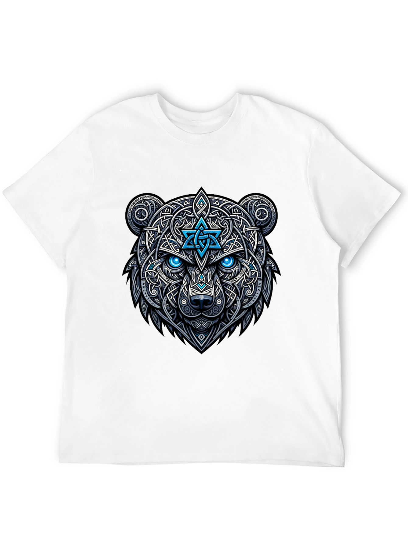 Black Celtic Bear Graphic Tee - Black view 12