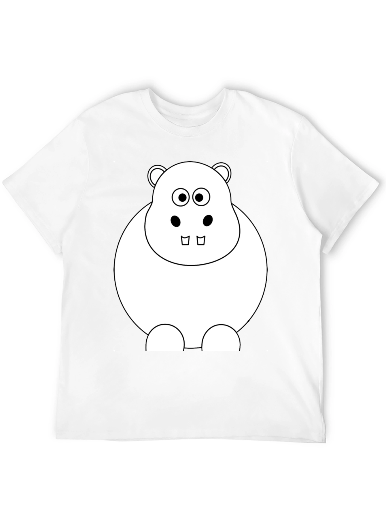 Black Hippo Graphic Tee - Black Cotton T-Shirt view 12