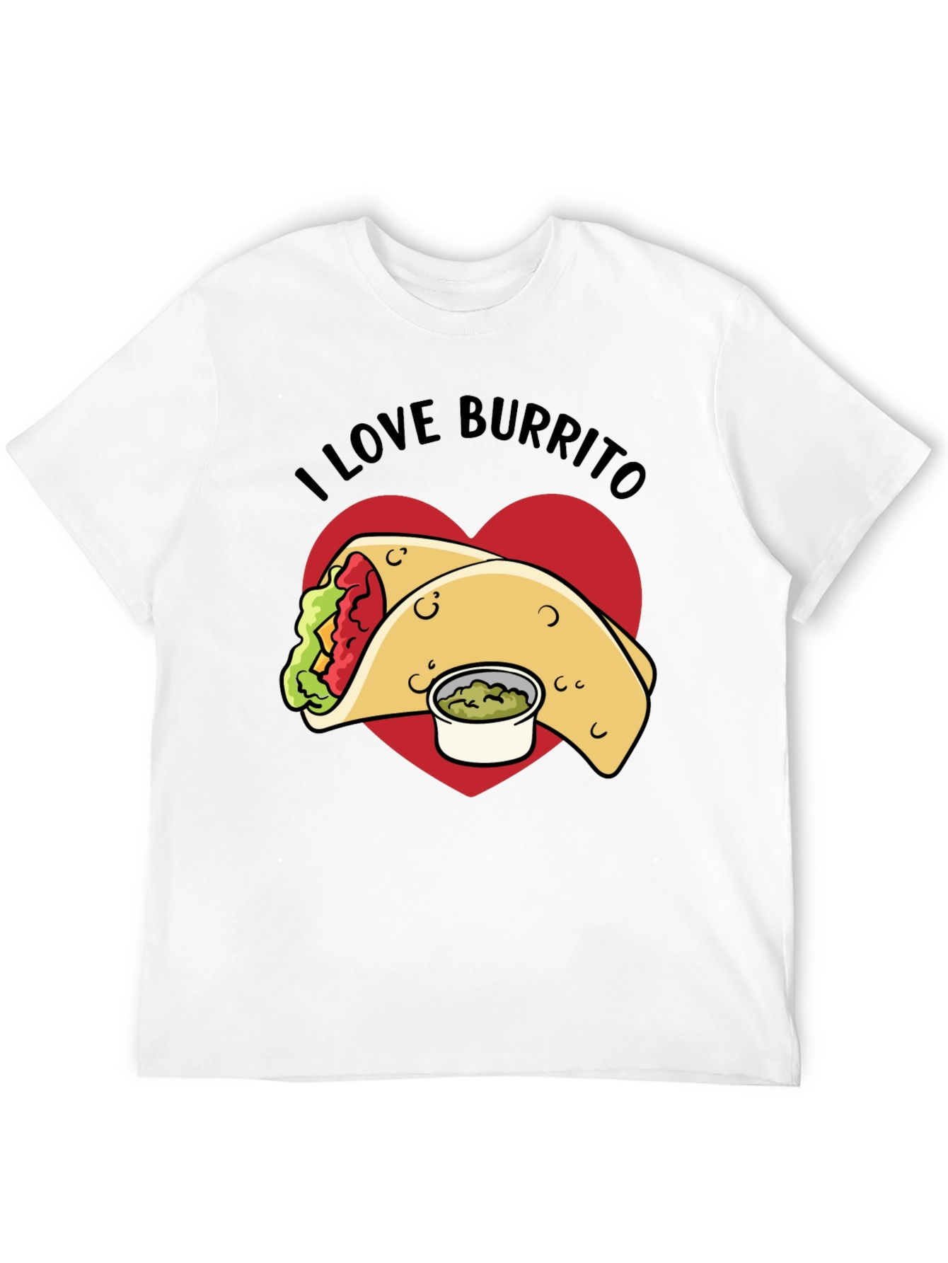 Black I Love Burrito Graphic T-Shirt view 12