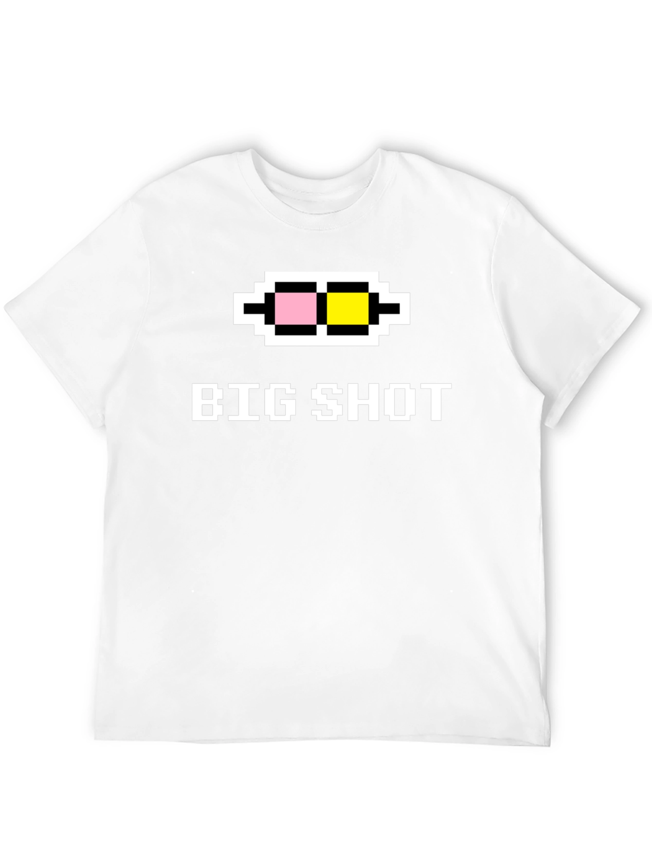 Black Big Shot T-Shirt - Pixel Glasses Funny Graphic Tee view 12
