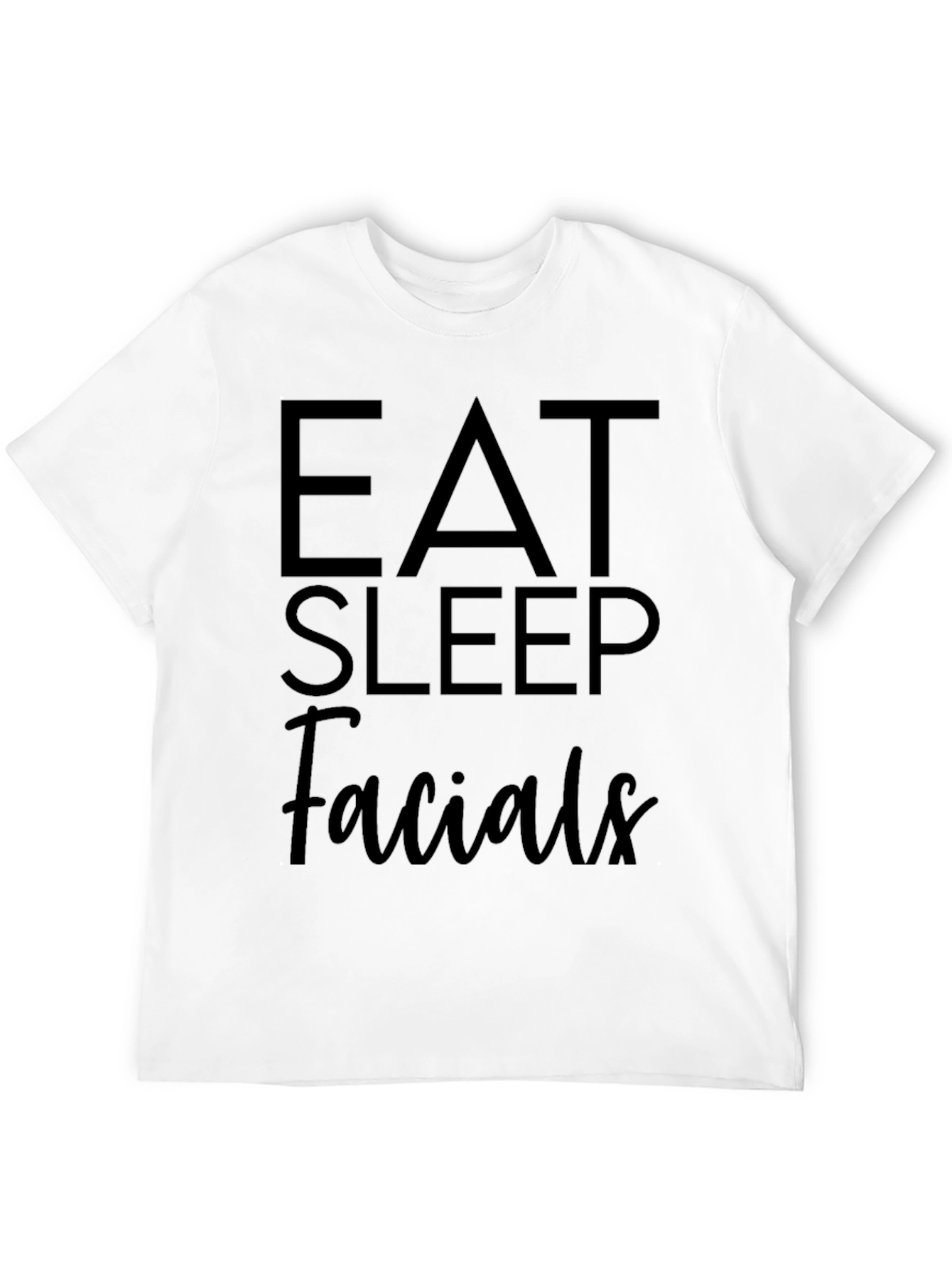Black Eat Sleep Facials Black Graphic Tee view 12