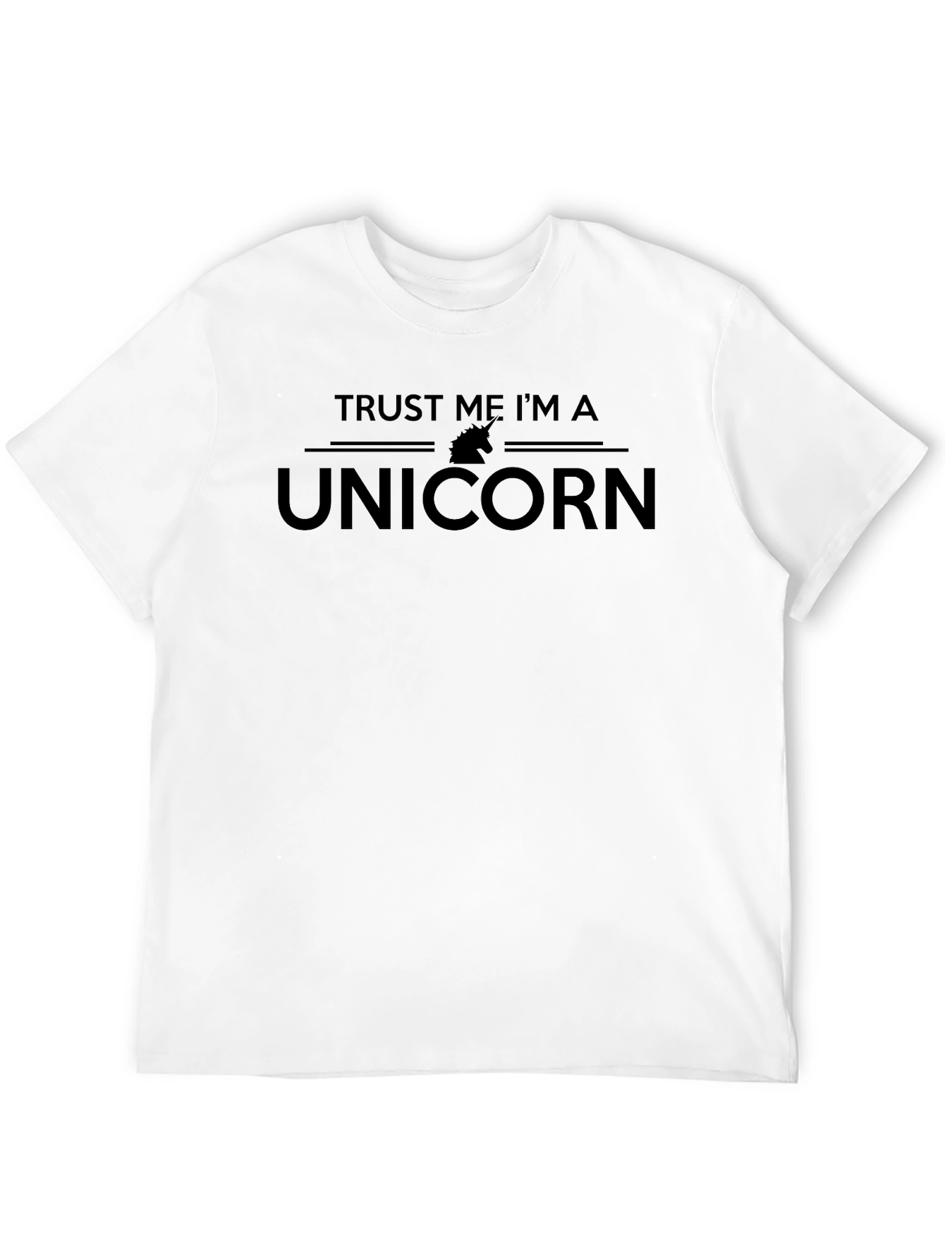 Black Trust Me I'm a Unicorn T-Shirt Funny Graphic Tee view 12