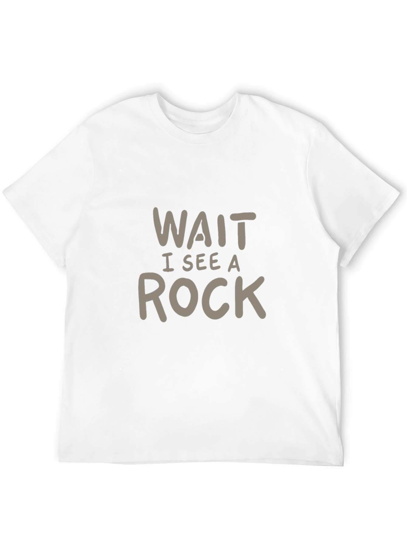 Black Wait I See a Rock T-Shirt Funny Graphic Tee view 12