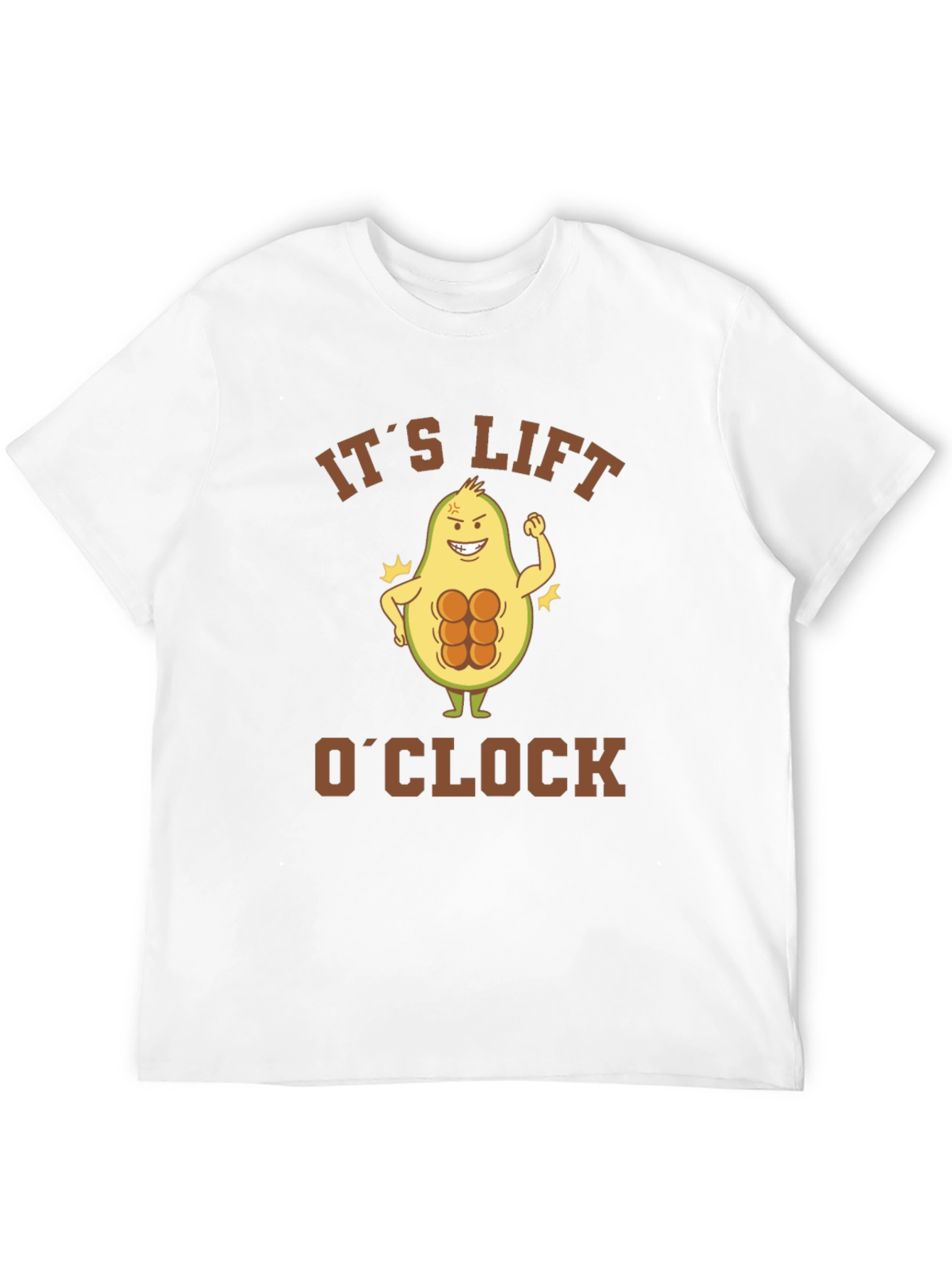 Black Funny Avocado Lift O'Clock T-Shirt - Gym Humor! view 12