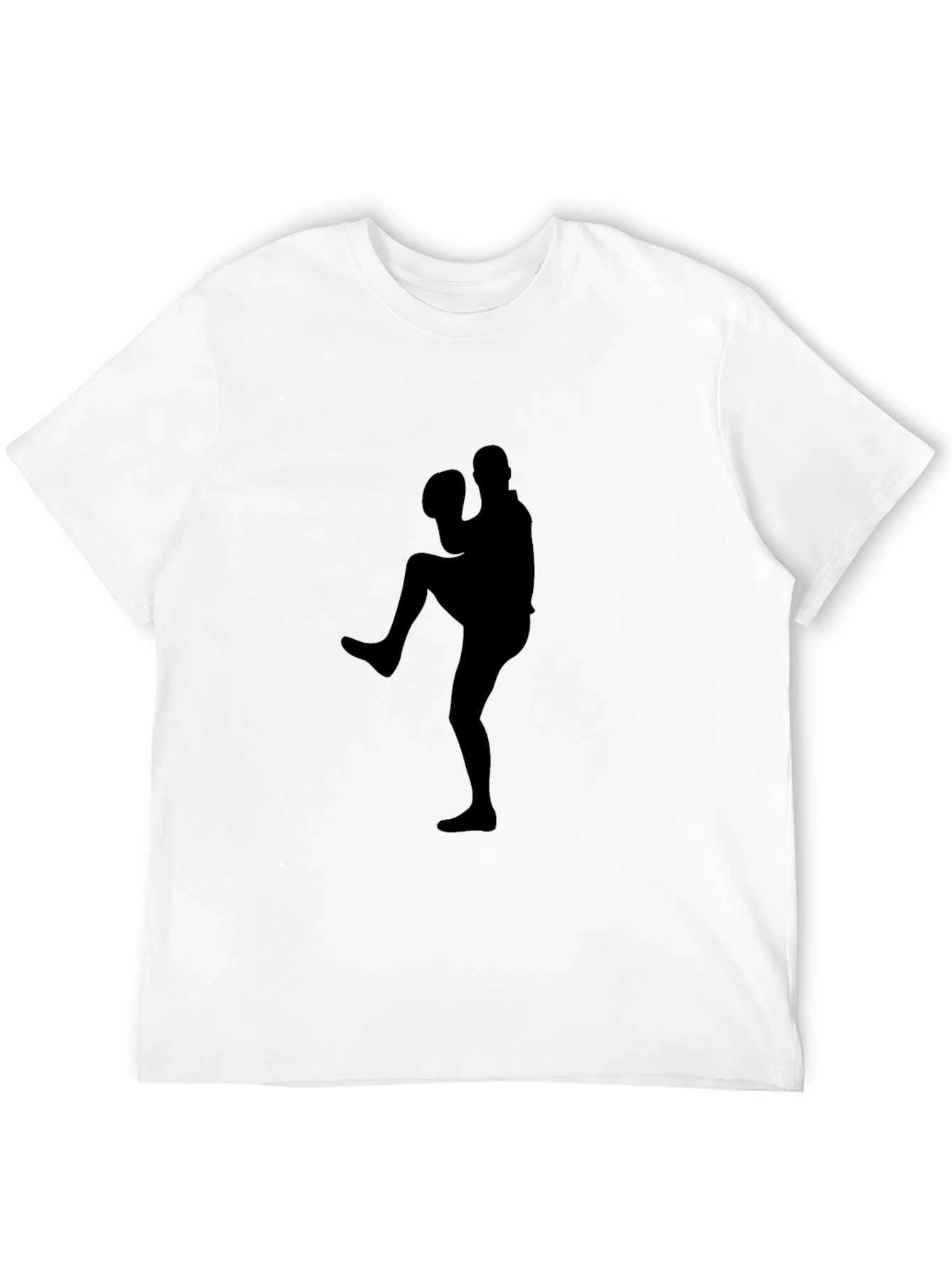 Black Baseball Pitcher Silhouette Black Graphic Tee view 12