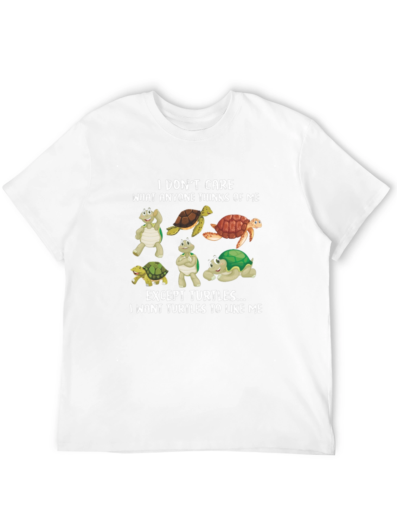 Black Turtle Lover Tee - "I Want Turtles to Like Me" T-Shirt view 12