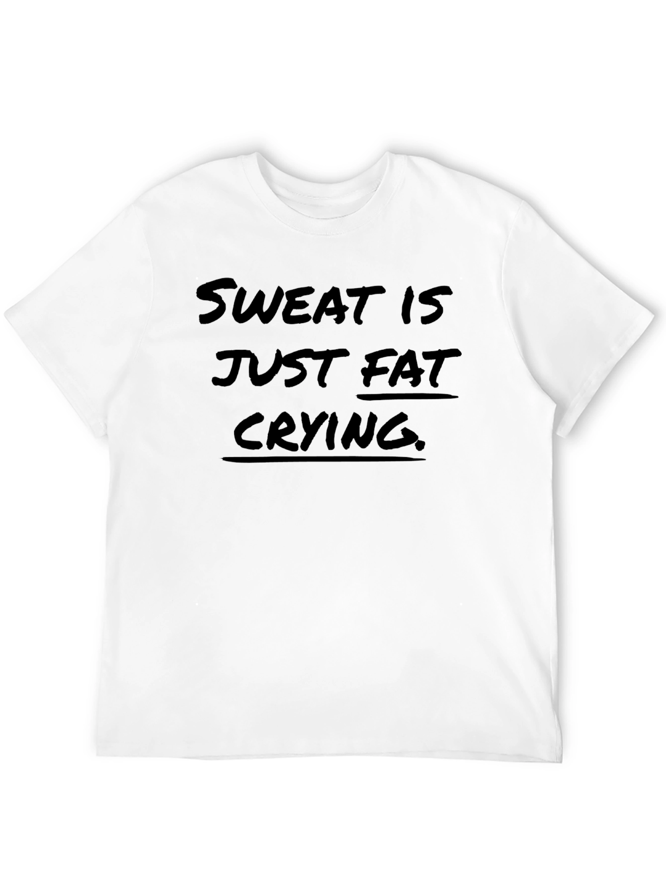 Black Sweat is Just Fat Crying T-Shirt - Black view 12