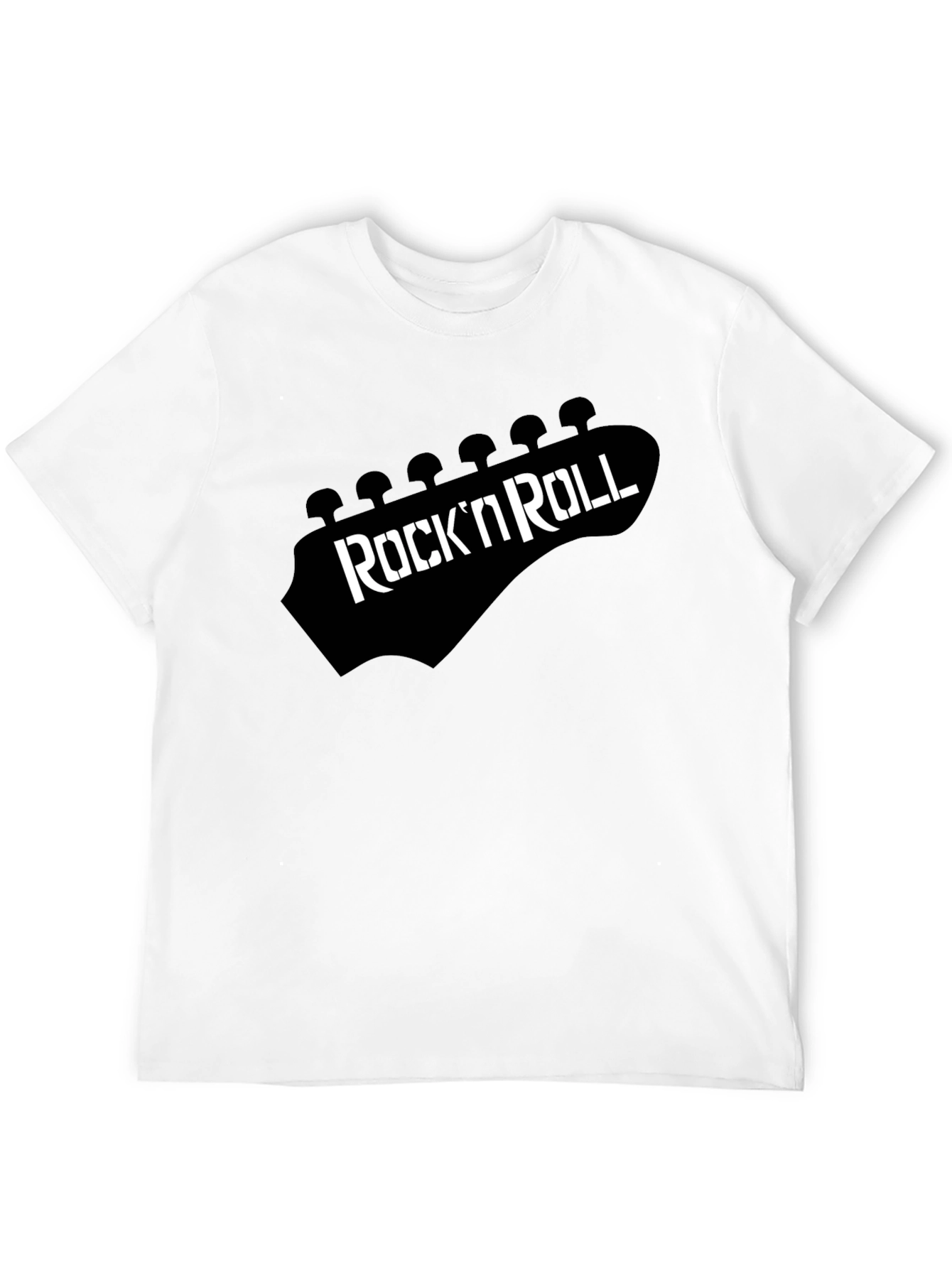 Black Rock 'N' Roll Guitar Head T-Shirt view 12