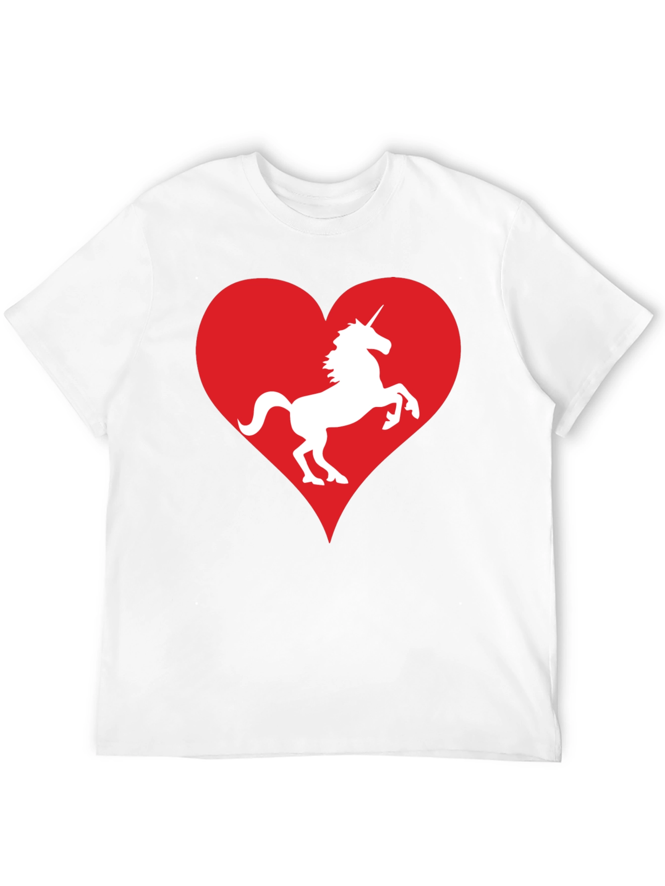 Black Unicorn Heart Graphic Tee - Black Cotton T-Shirt view 12
