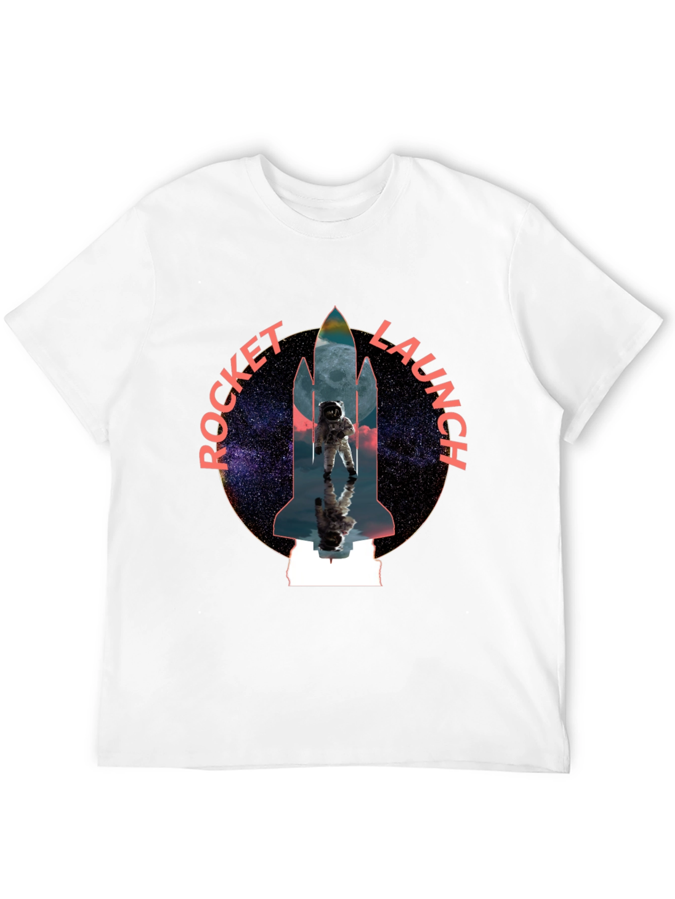 Black Rocket Launch Graphic Tee - Space Astronaut Design view 12
